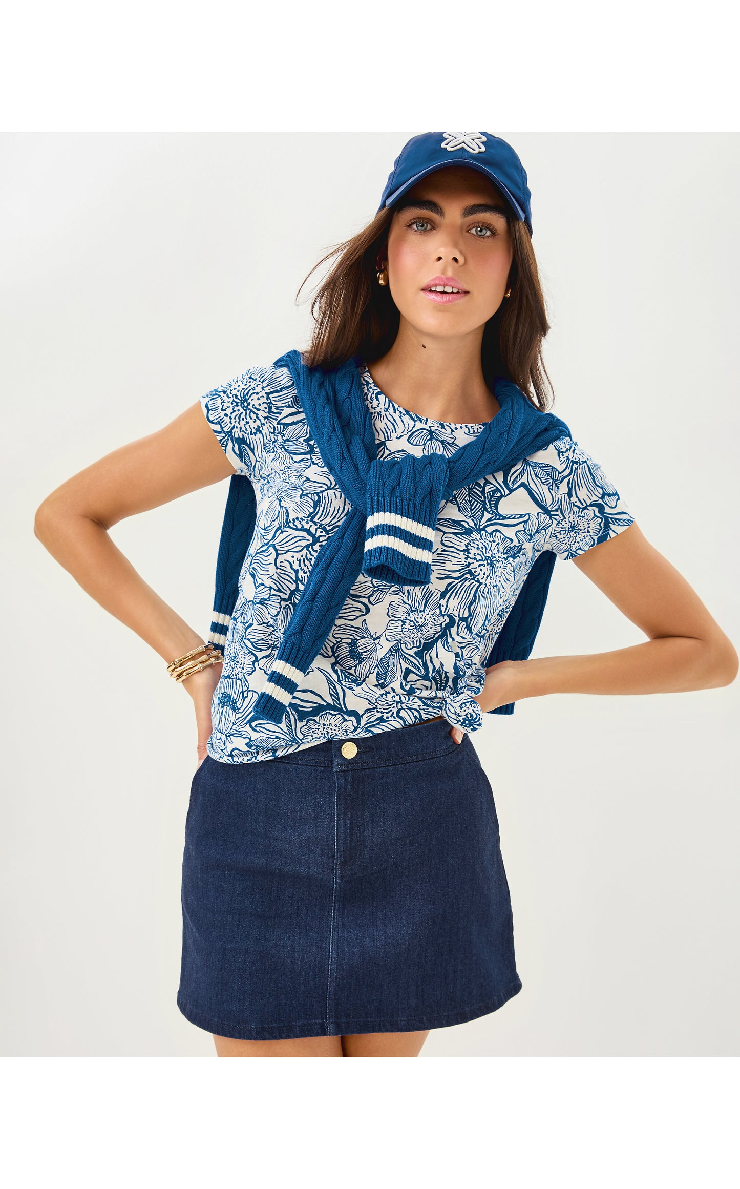 Colette Stretch Denim Skirt Dark Wash