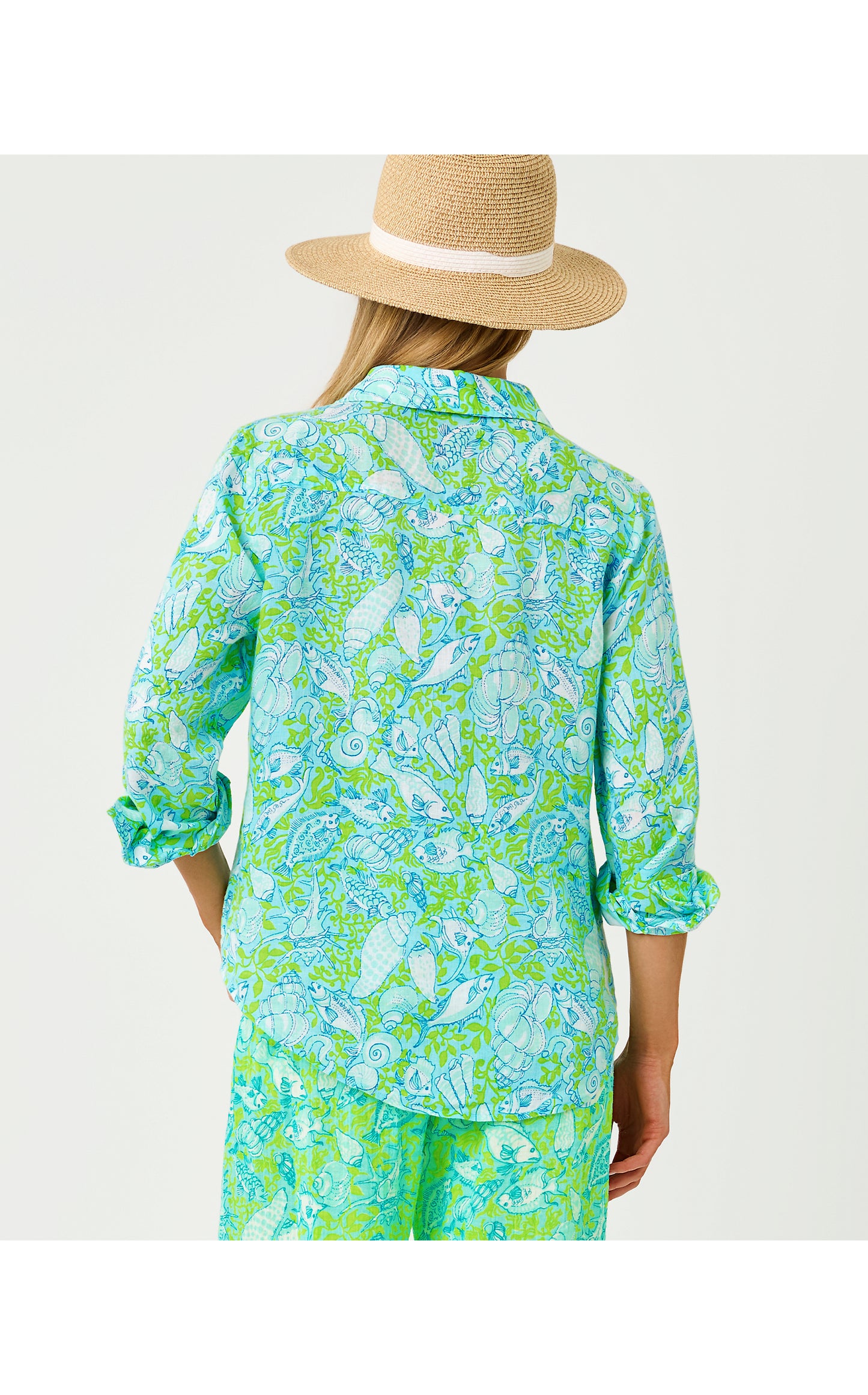 Sea View Button Down Throw Me a Line