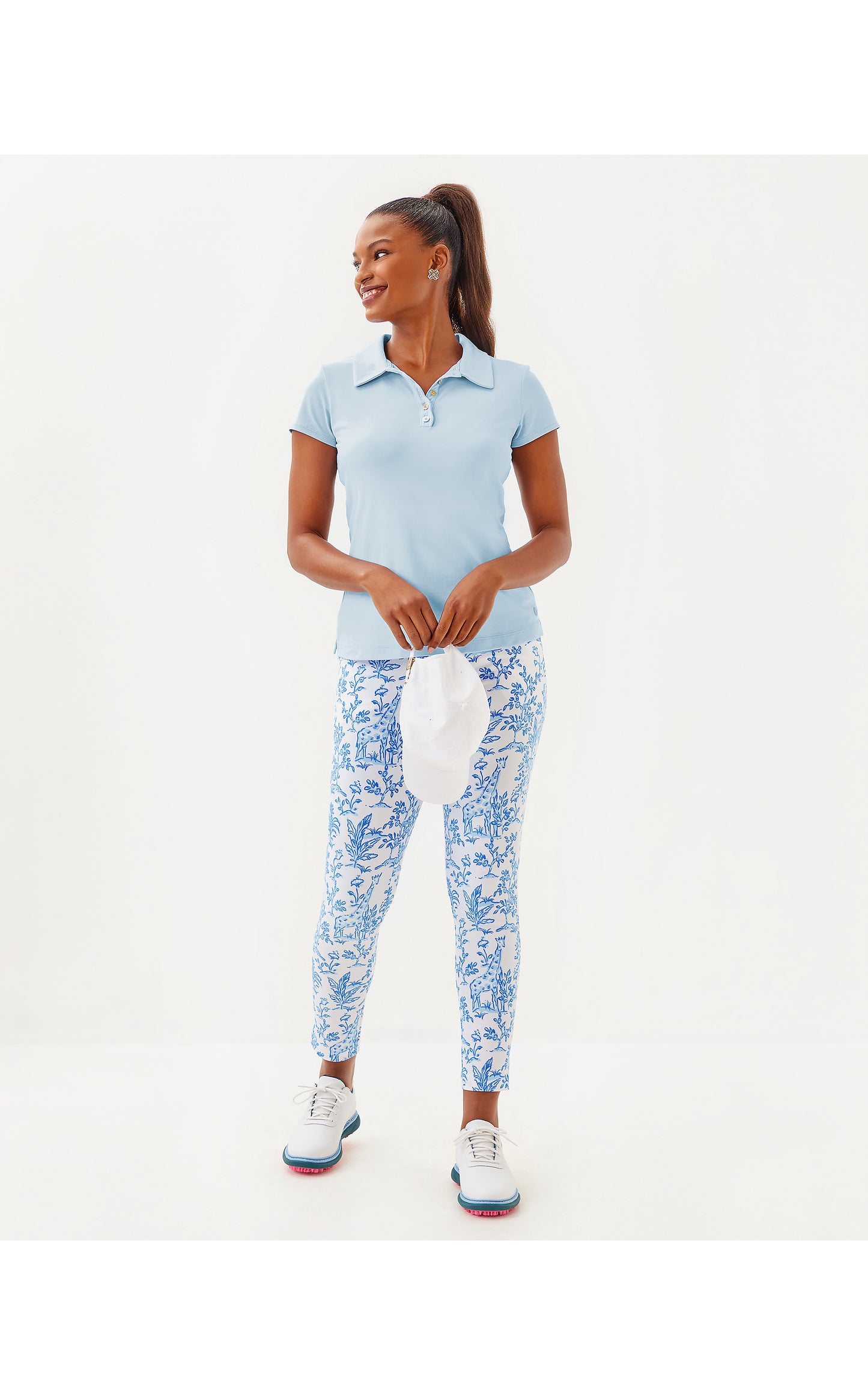 Frida Scallop Polo UPF 50+ Bluette