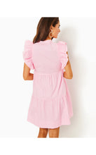 Load image into Gallery viewer, Aldena Ruffle Sleeve Dress Conch Shell Pink