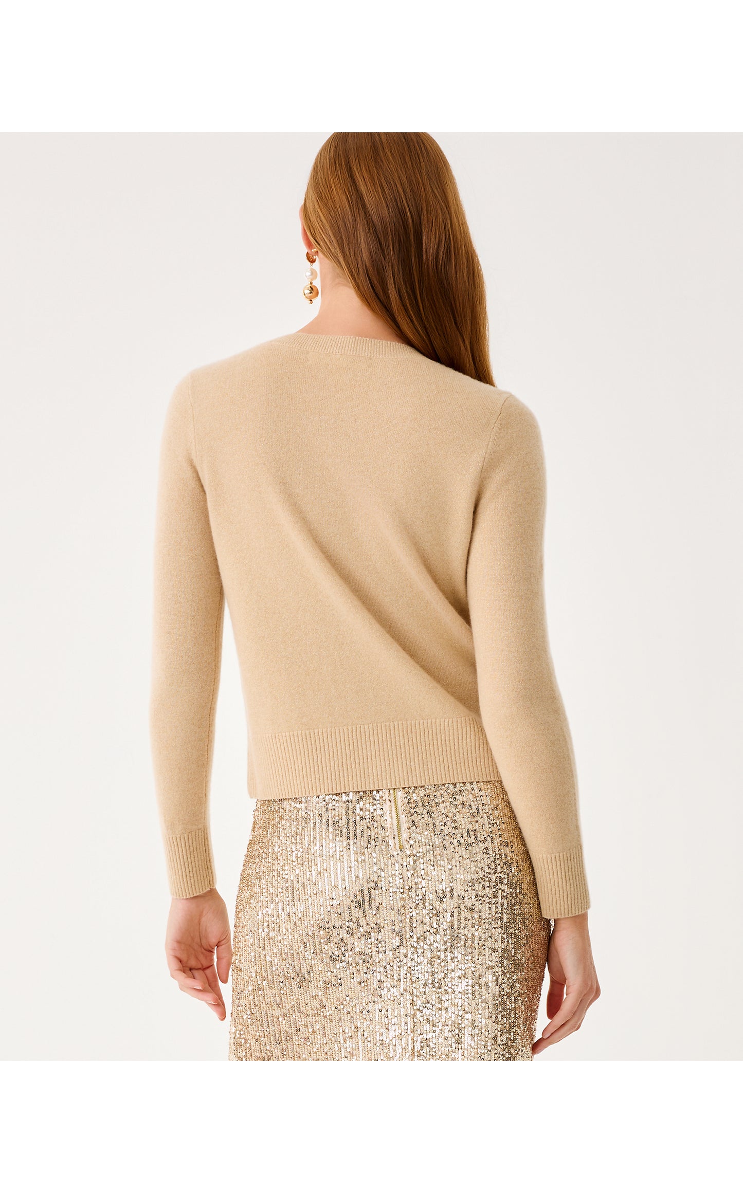 Fairley Cashmere Cardigan Heathered Sand Bar