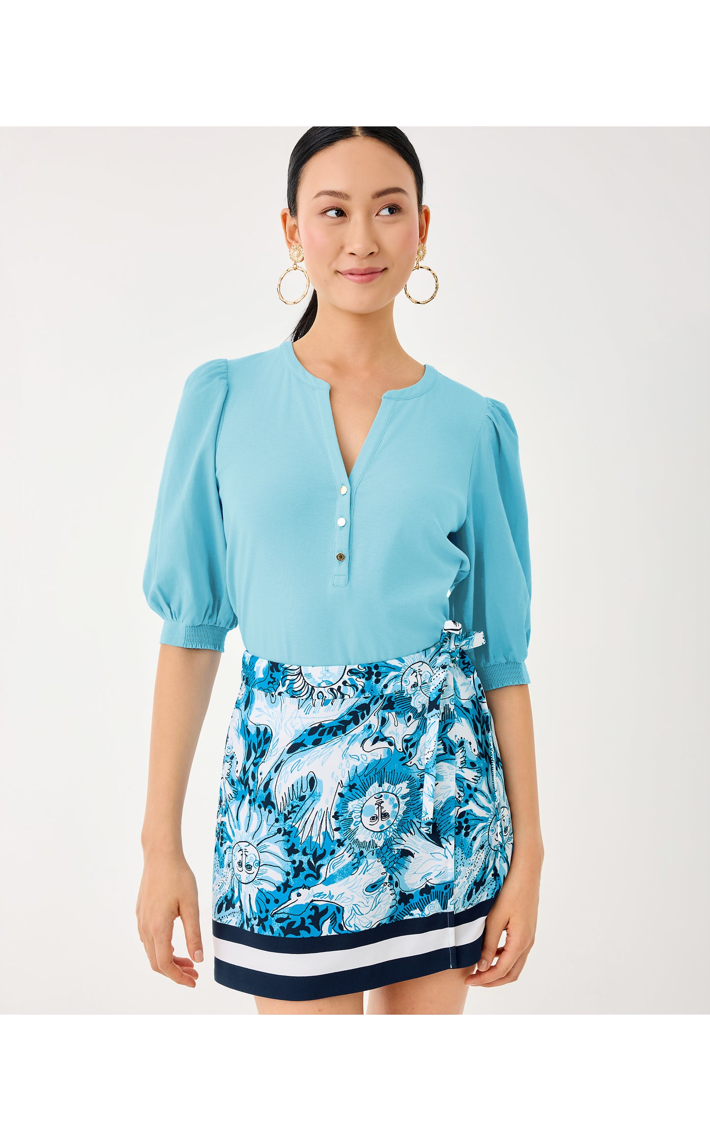Ronson Knit Top Bellevue Blue