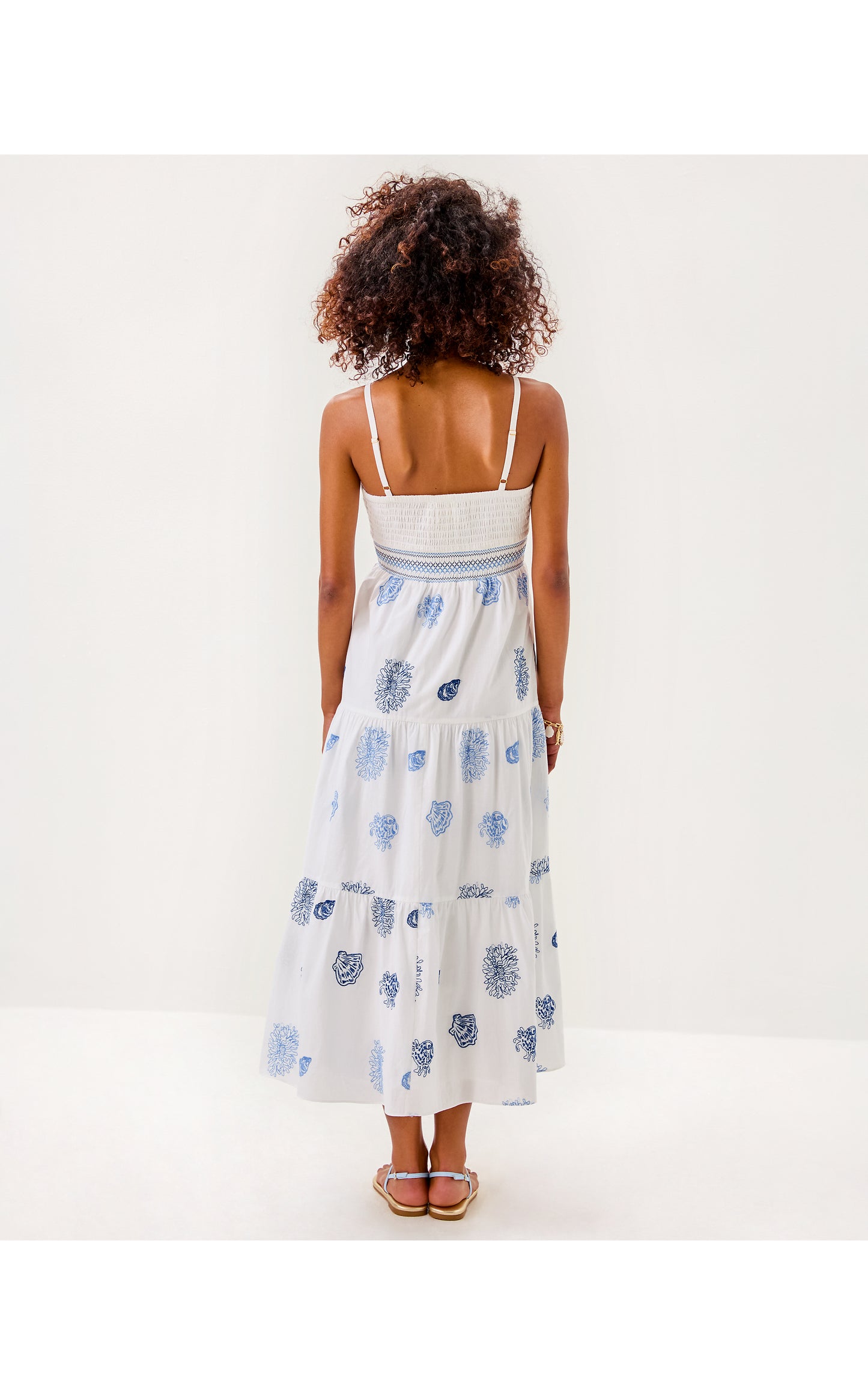 Zanna Embroidered Cotton Midi Dress Castaway