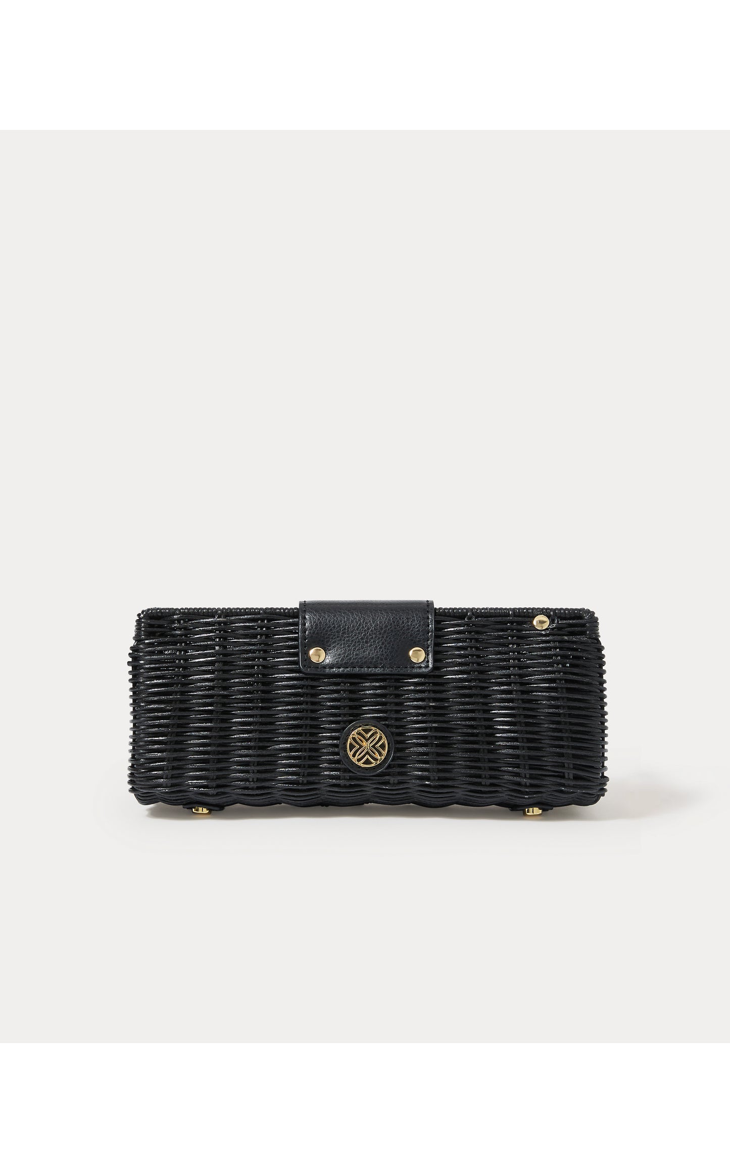 Leena Wicker Clutch Noir