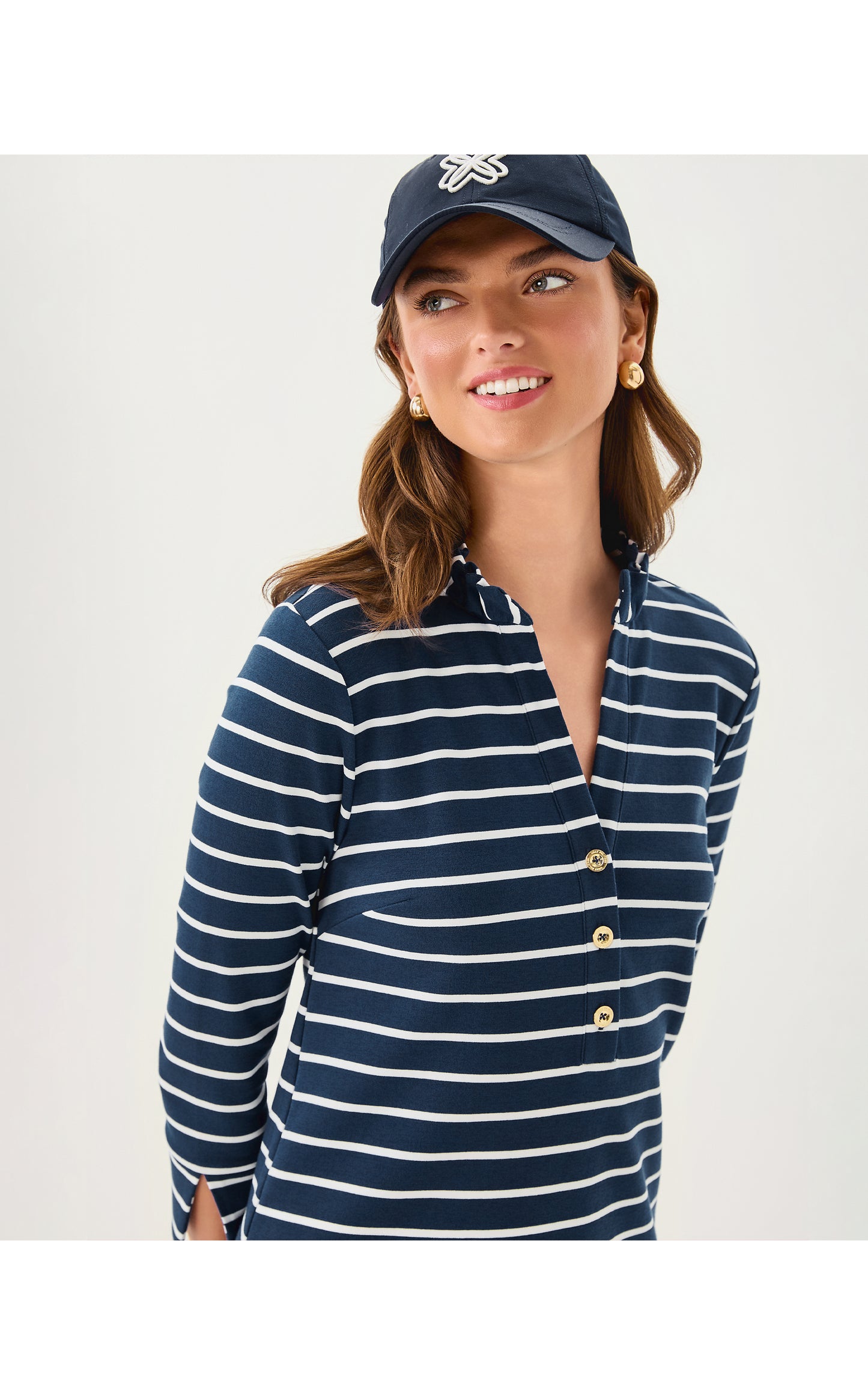 Knightley Dress Low Tide Navy Heritage Stripe