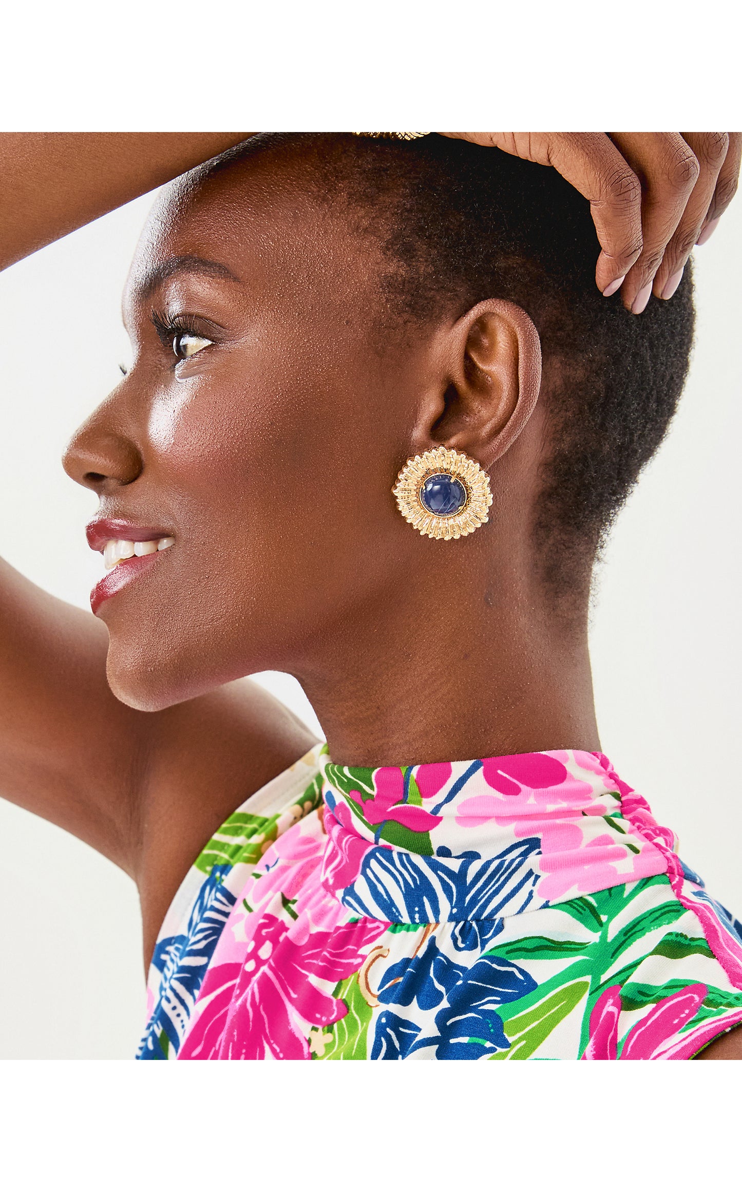 One Final Fling Stud Earrings Starlight Navy