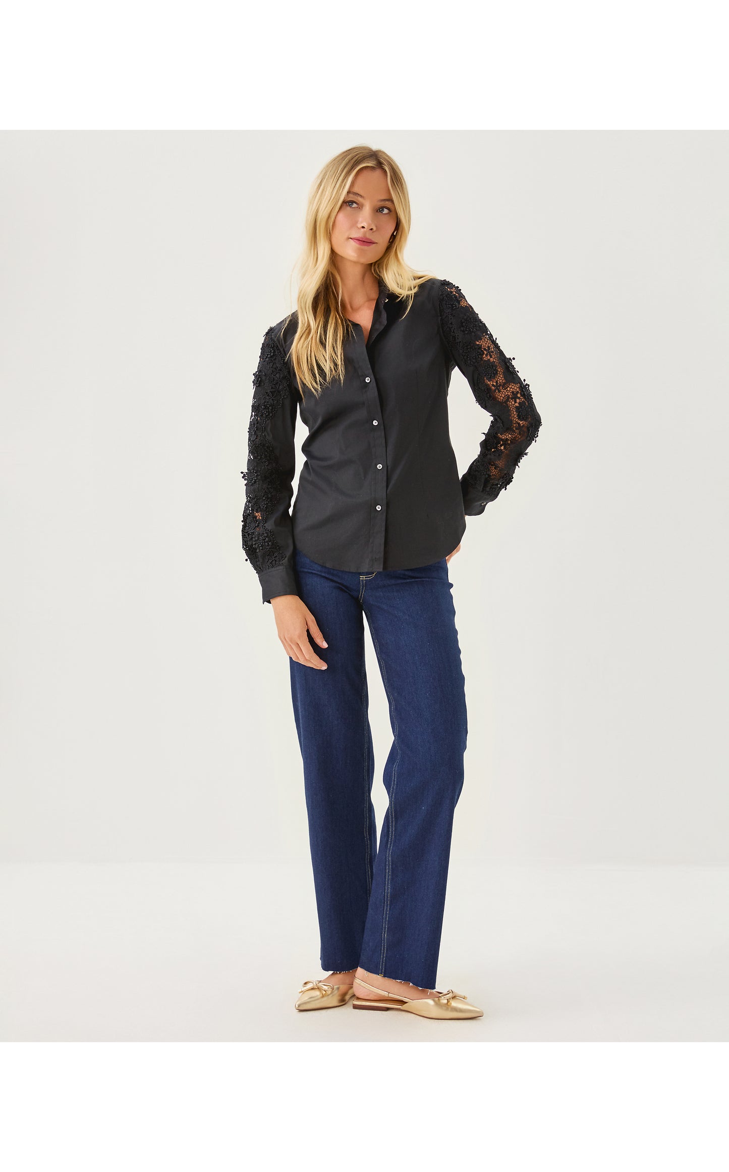 The Lilly Lace Shirt Noir