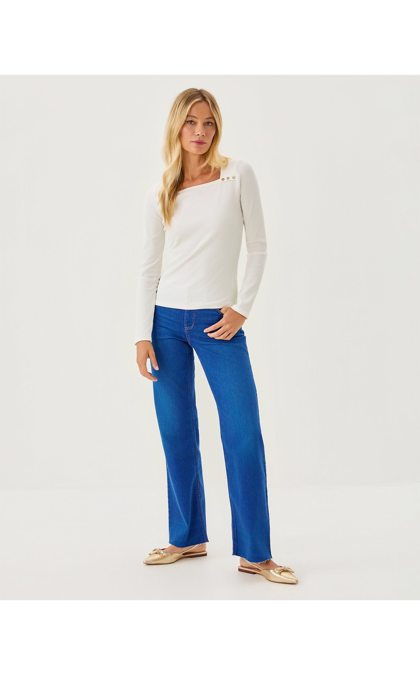 Beaty Long Sleeve Knit Top Coconut