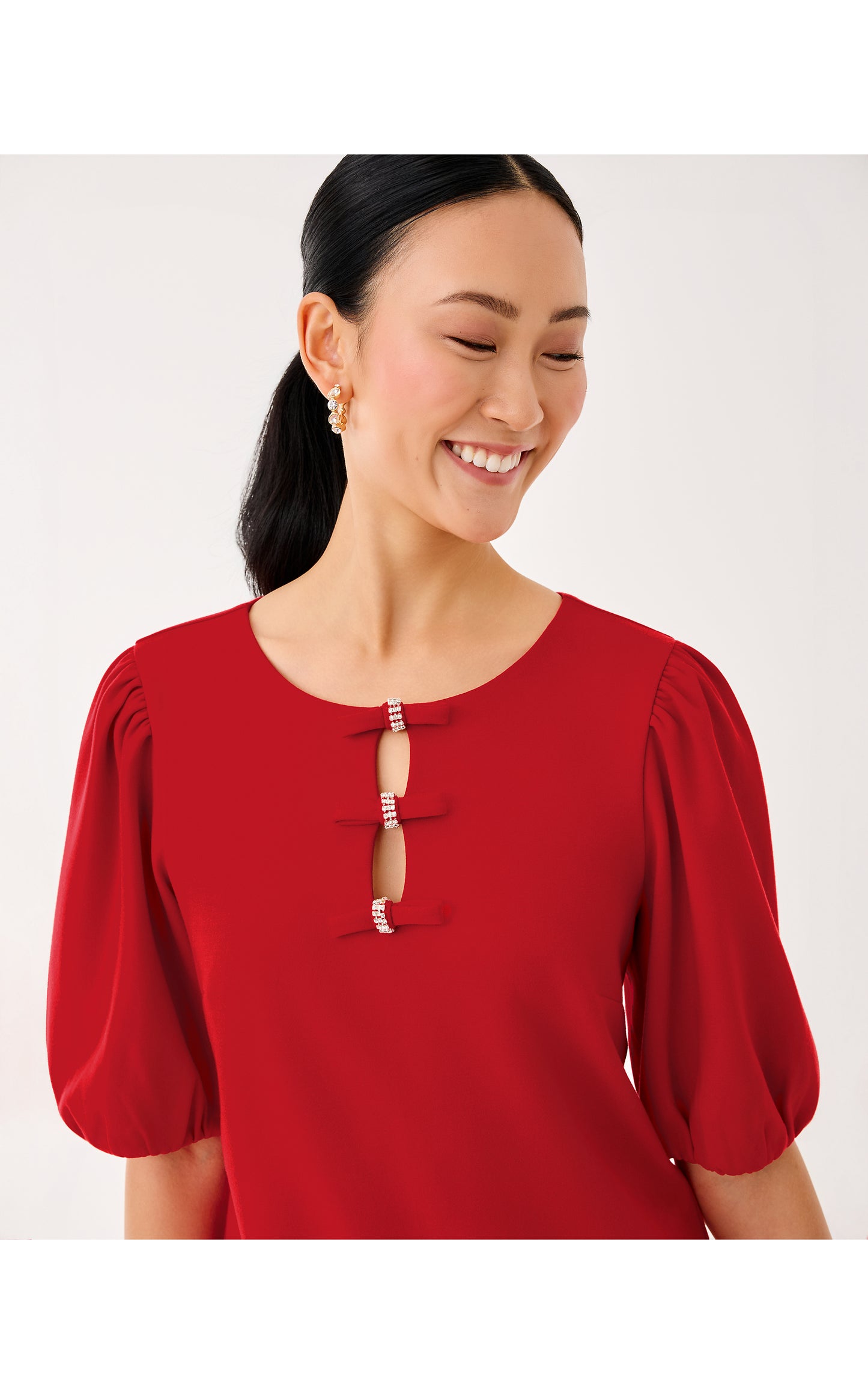 Ethenia Knit Top Cranberry Red