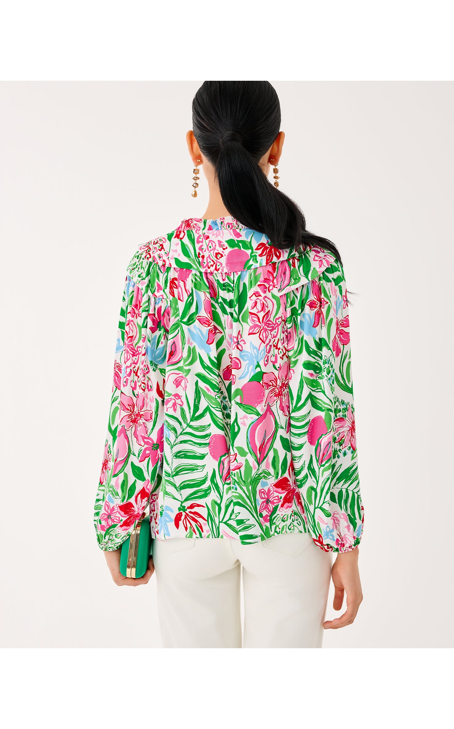 Japhia Long Sleeve Top Glowing Gardens