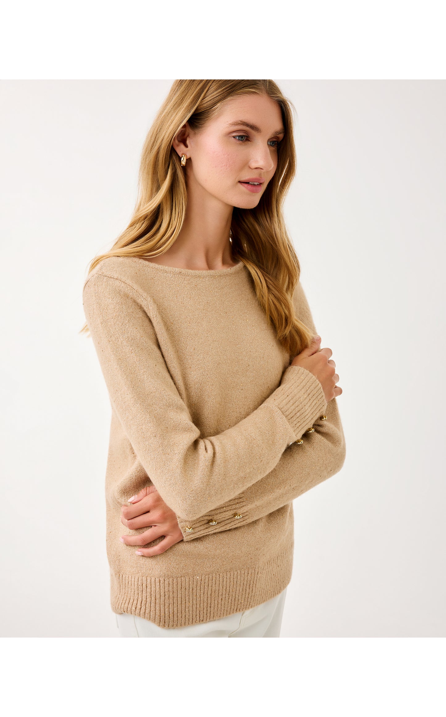 Lola Sequin Sweater Gold Metallic