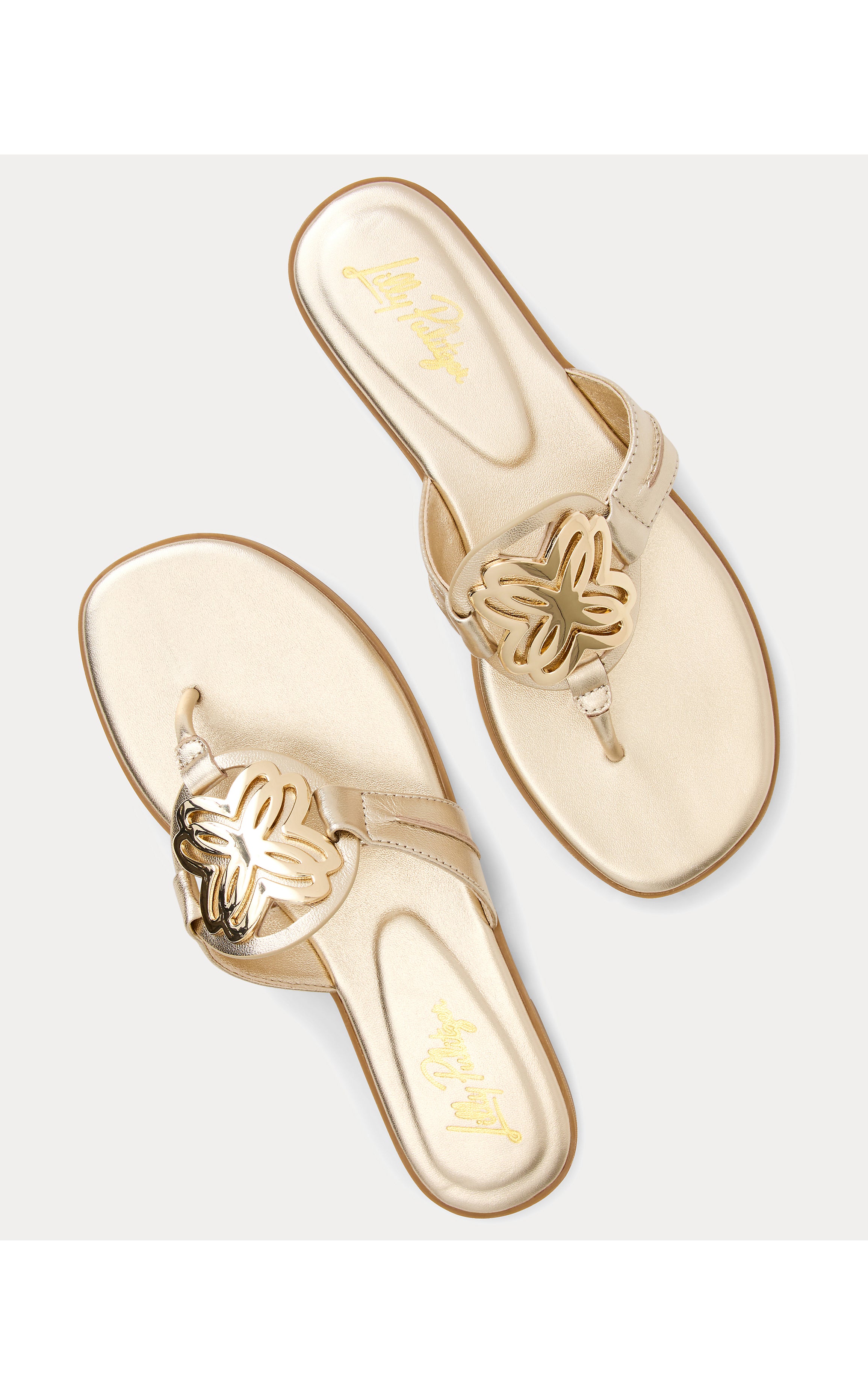 The Lilly Sandal Gold Metallic – Pink Palm Tampa