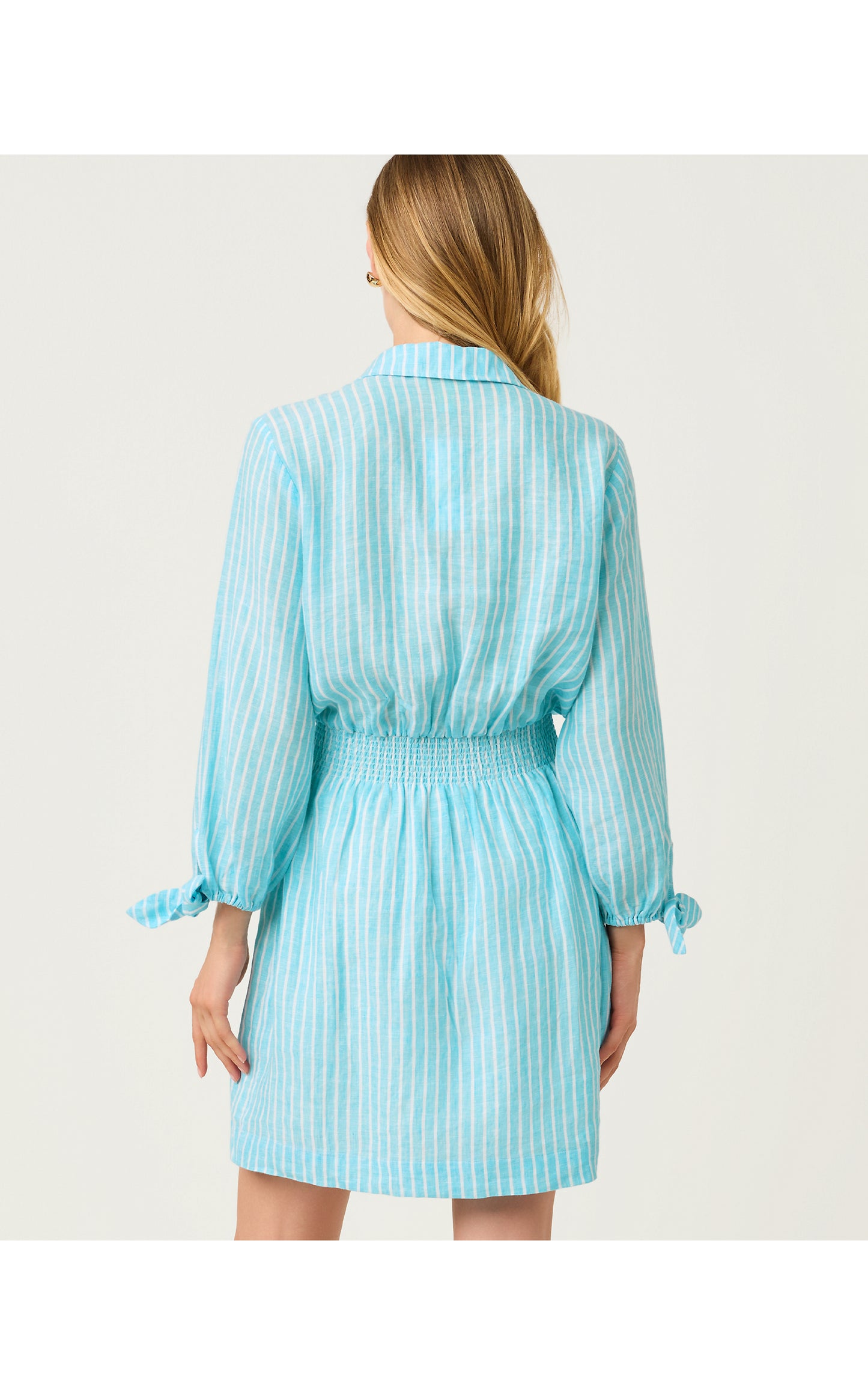 Abralynn Linen Shirtdress Capri Blue St. Tropez Stripe