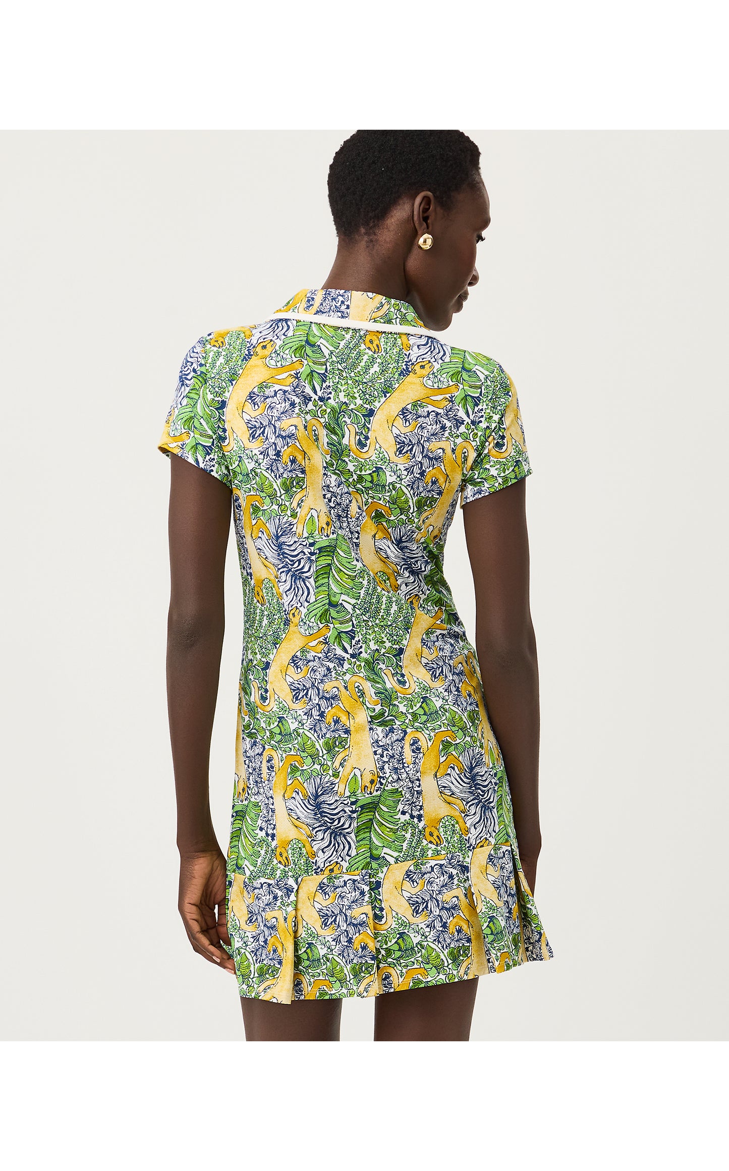 Cayo Costa Pleated Dress UPF 50+ Lil Palm Prowl