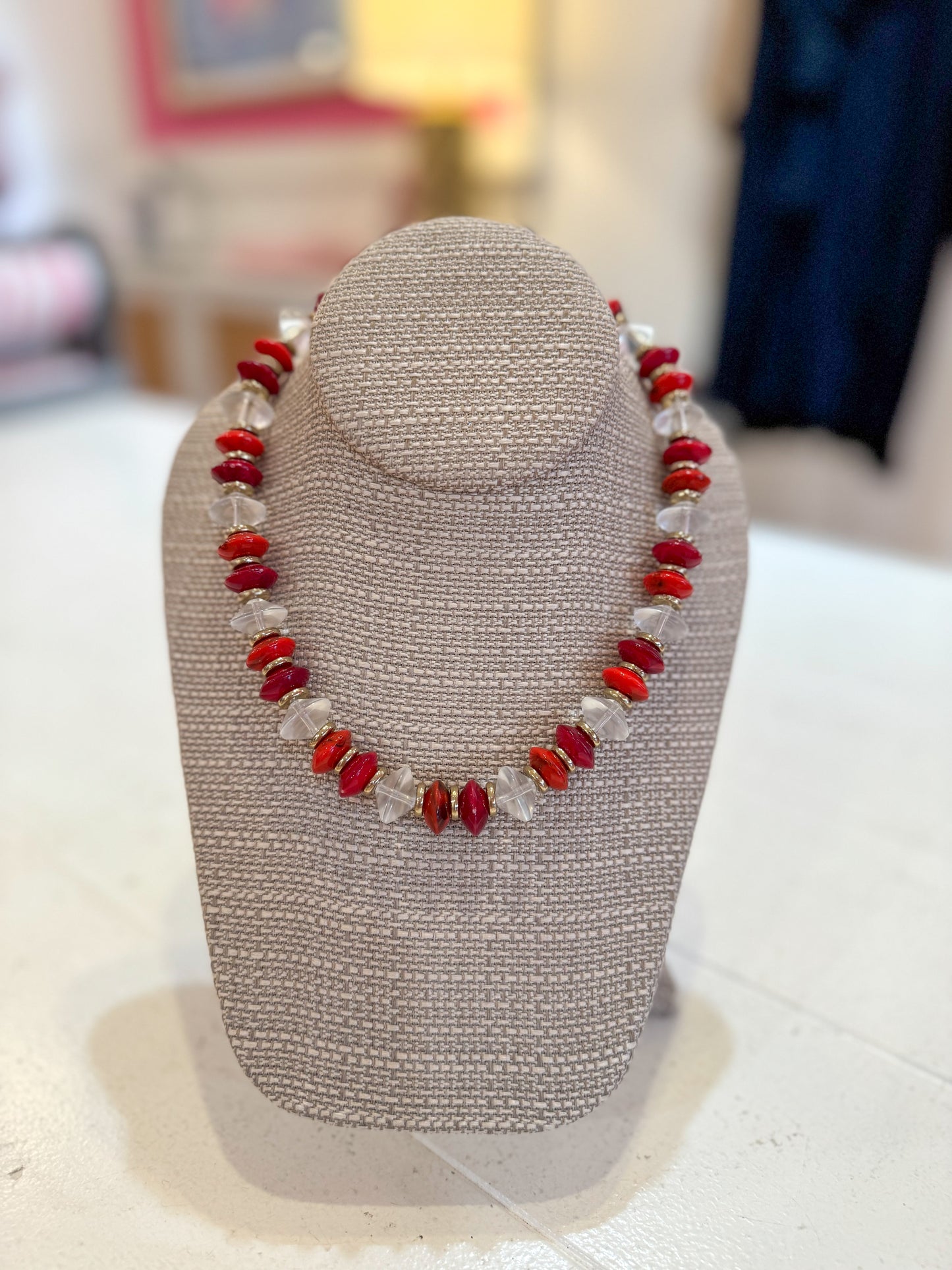 Cherry Pop Beaded Necklace