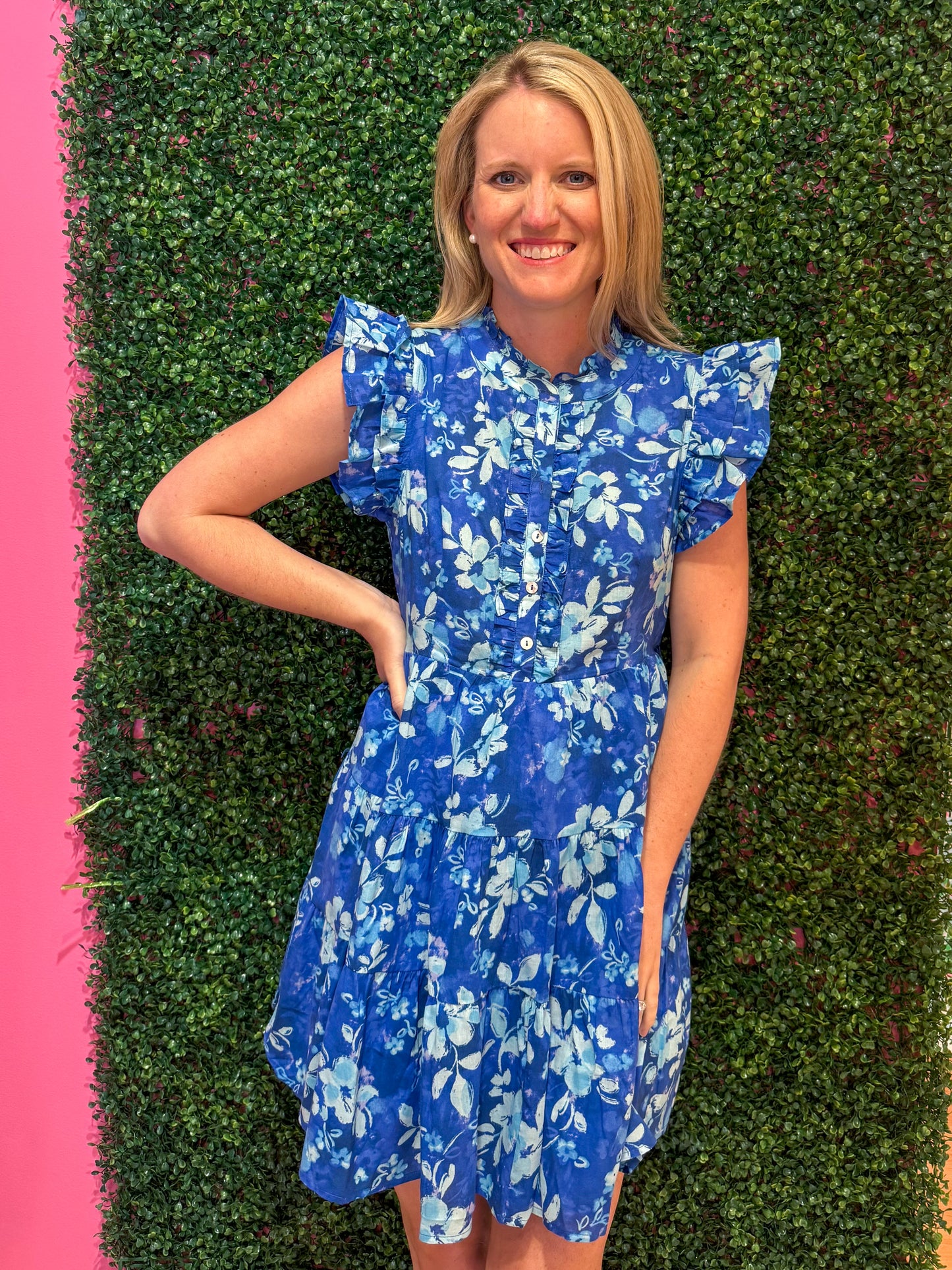 Floral Tiered Mini Dress