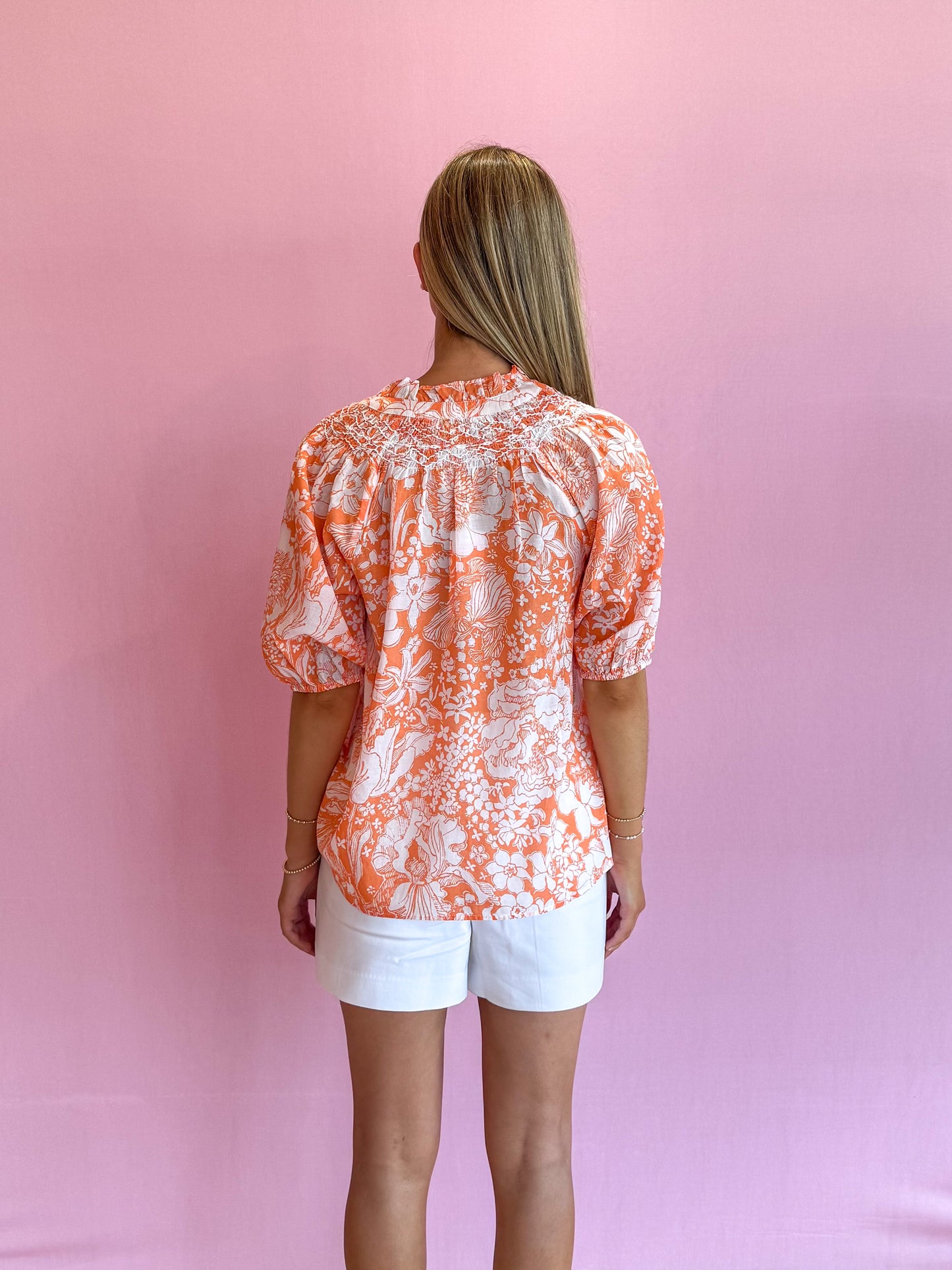 Lourdes Short Sleeve Top Budding Romance