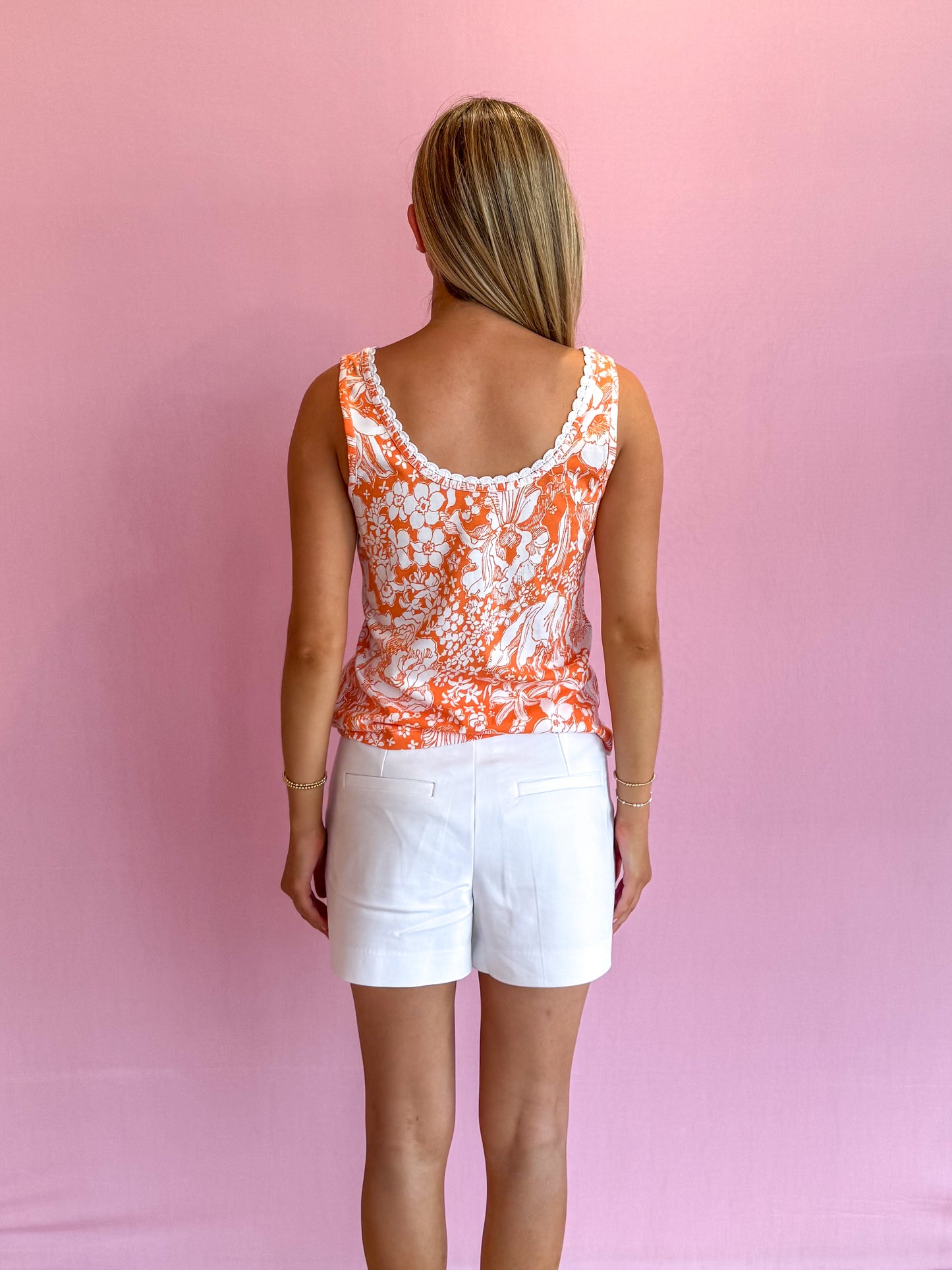 Gabbie Crochet Trimmed Knit Top Budding Romance