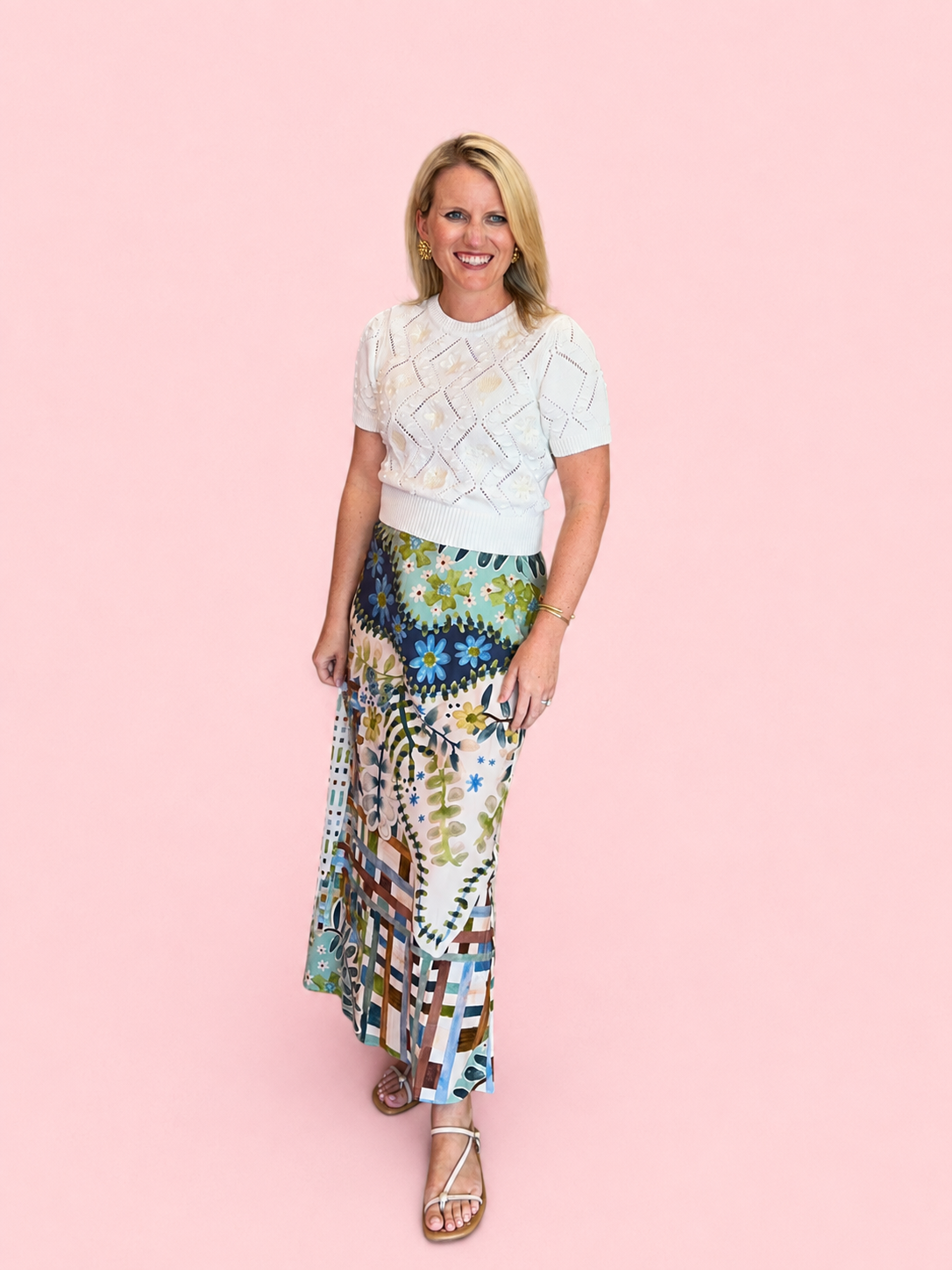 Nora Sweater Ivory Floral