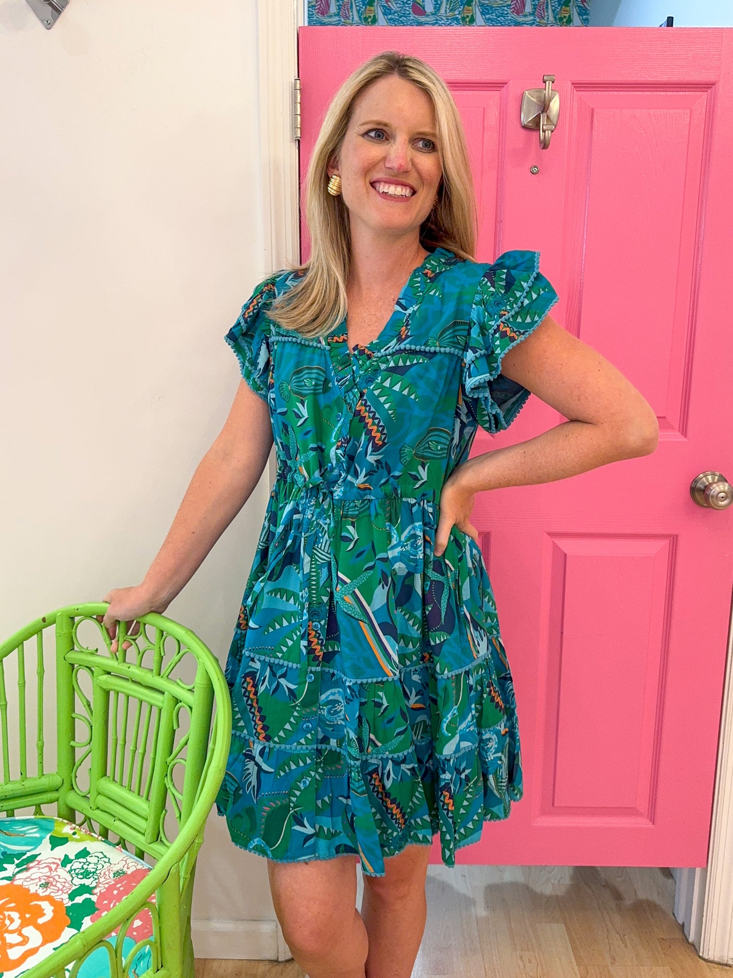 Abby Mini Dress Blue Turquoise