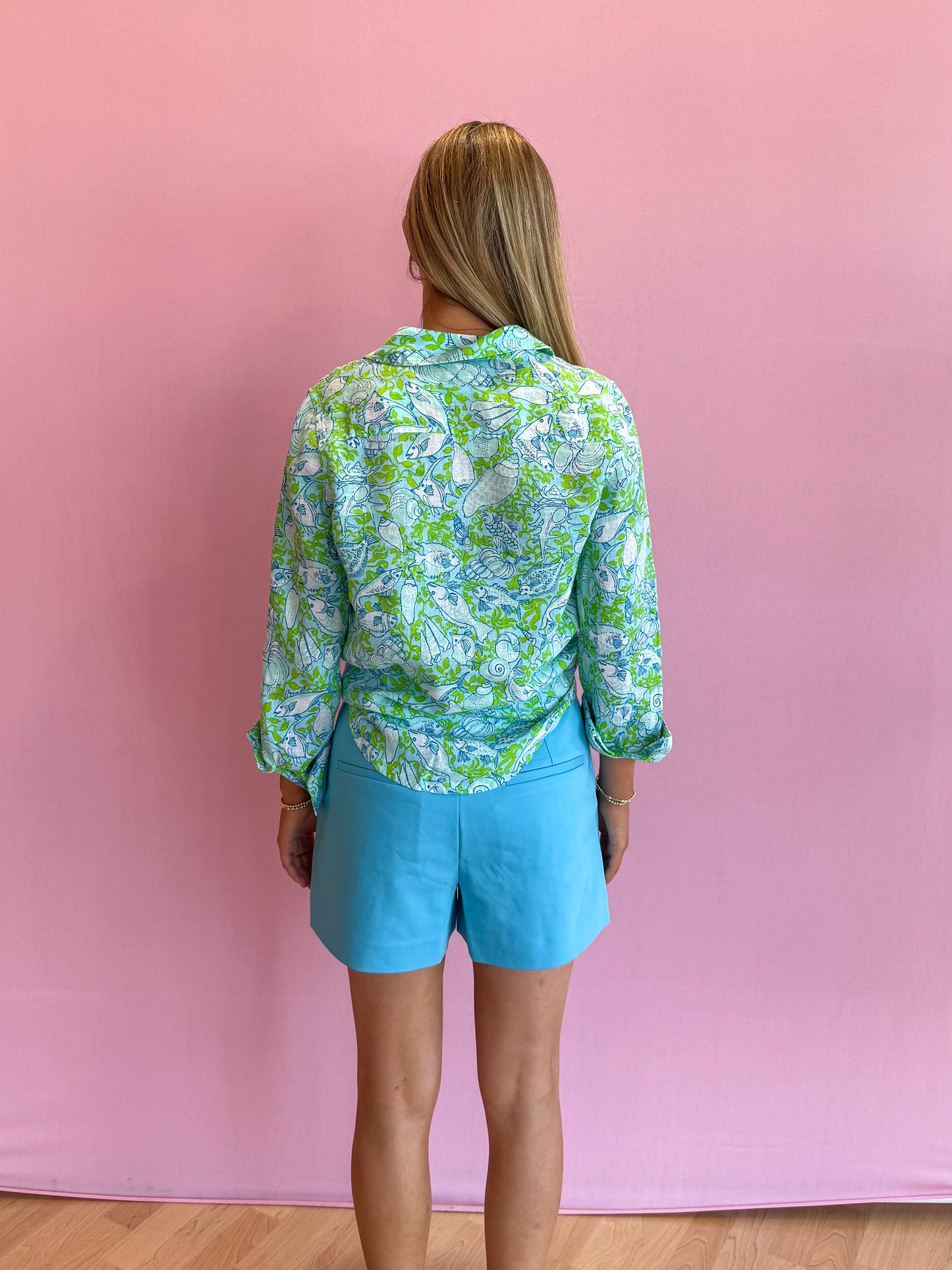 Sarissa Stretch Short Turquoise Tide