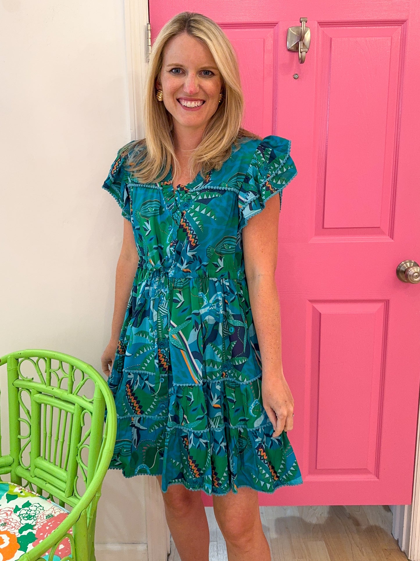 Abby Mini Dress Blue Turquoise