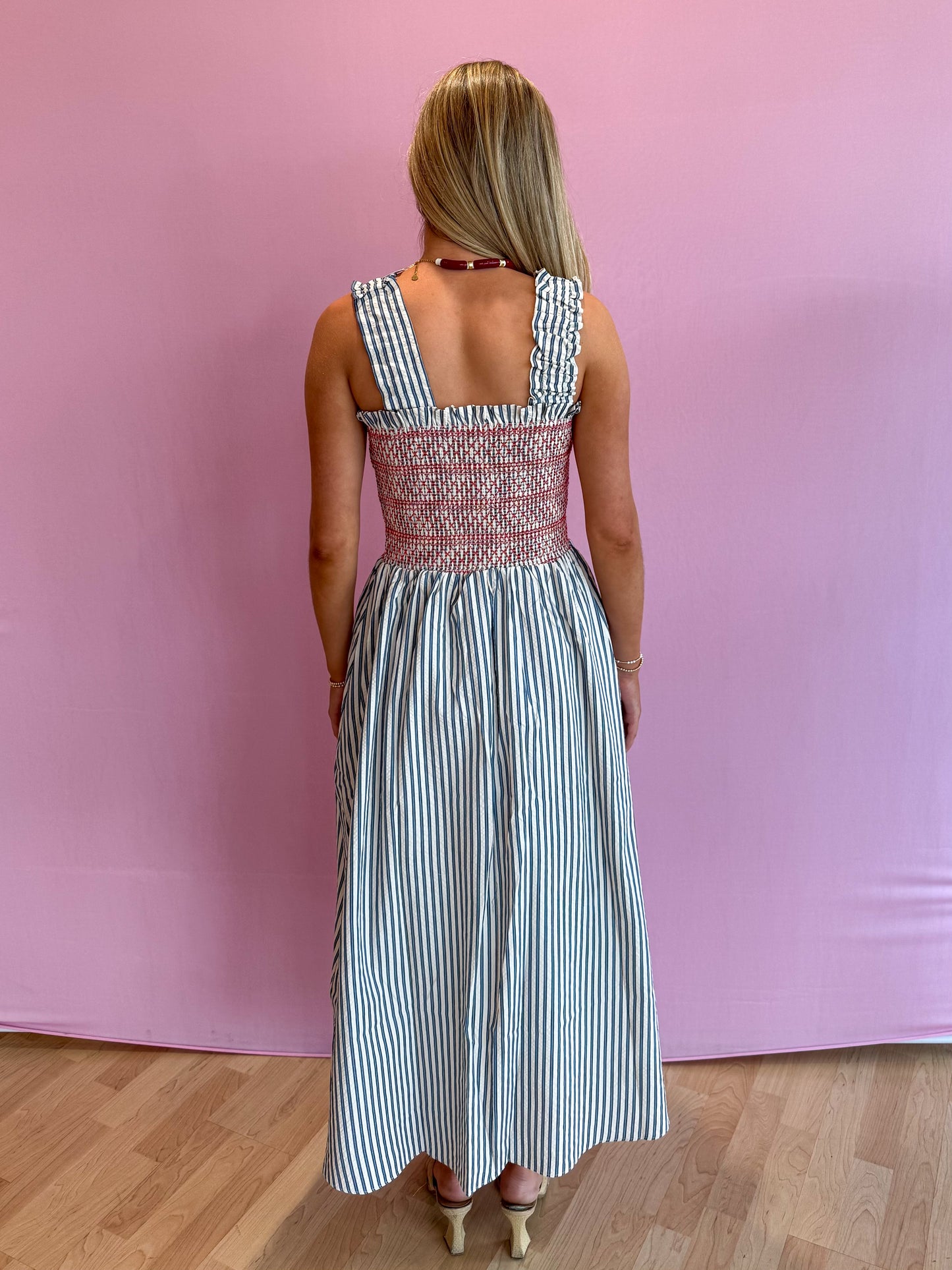 Betsy Blue Stripe Sundress