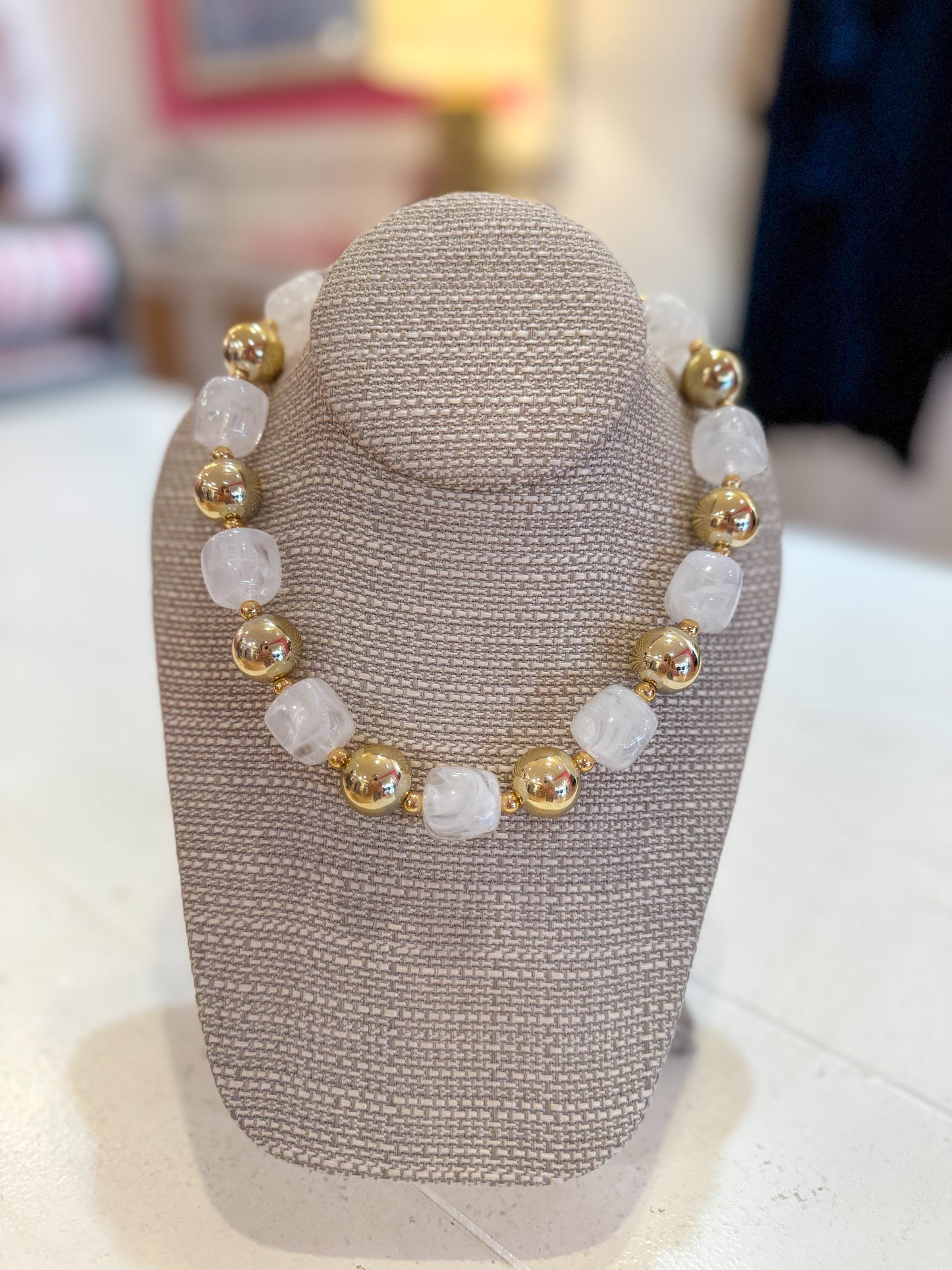 Easy Breezy Beaded Necklace Clear