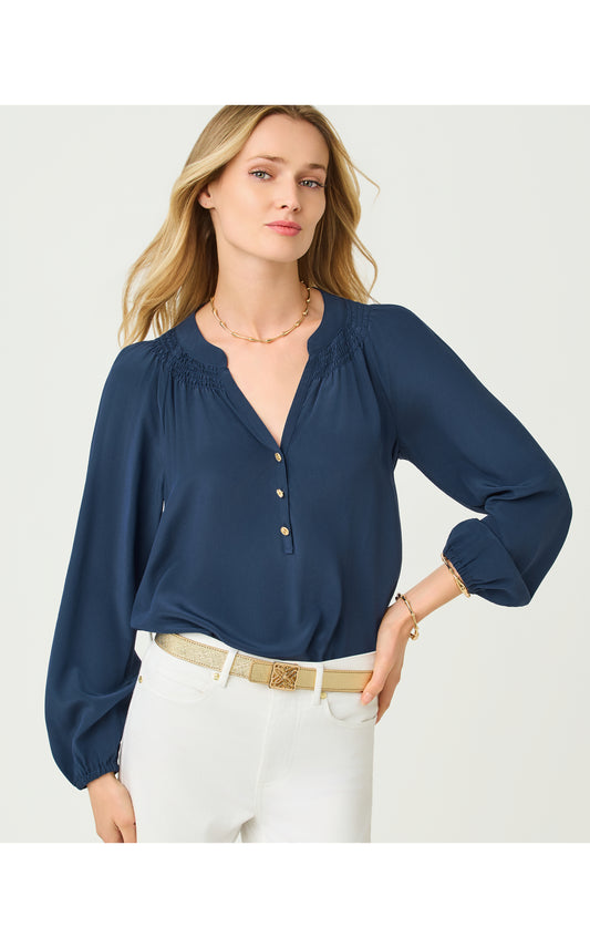 Elsa Top Low Tide Navy