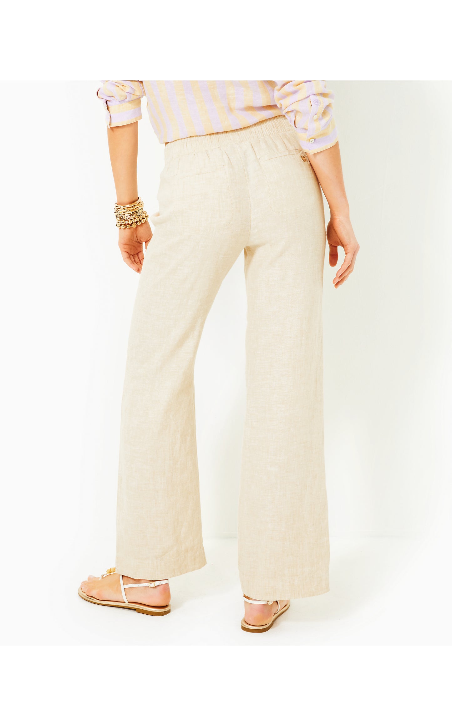 Deri Linen Palazzo Pants Sand Bar