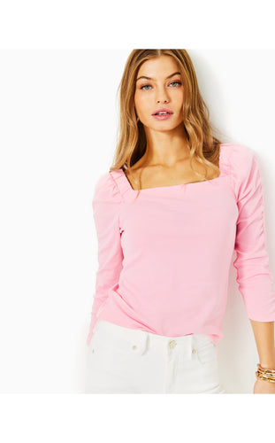 Sirah Knit Top Conch Shell Pink
