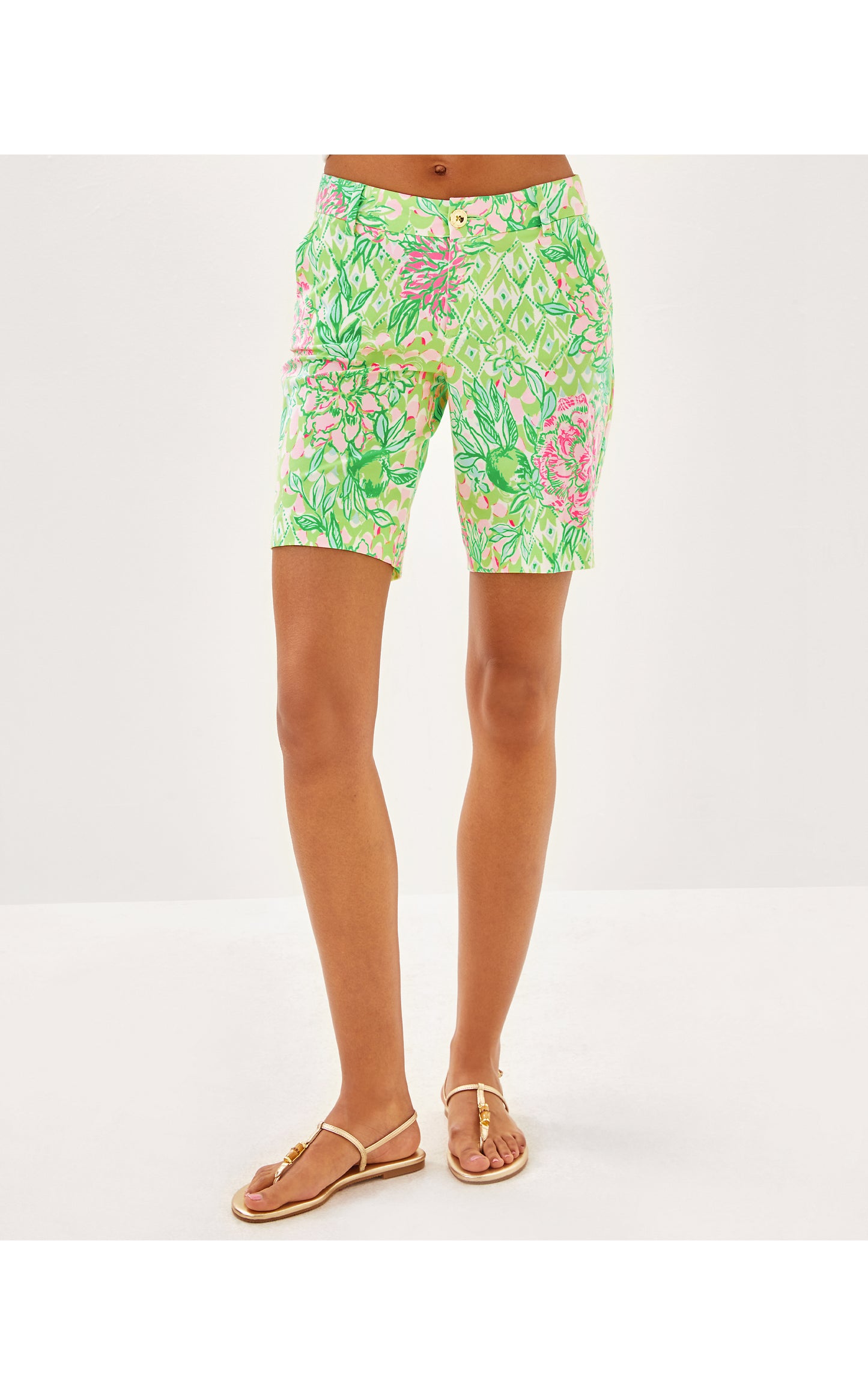 Natia Mid-Rise Knit Short Lime Feeling Good