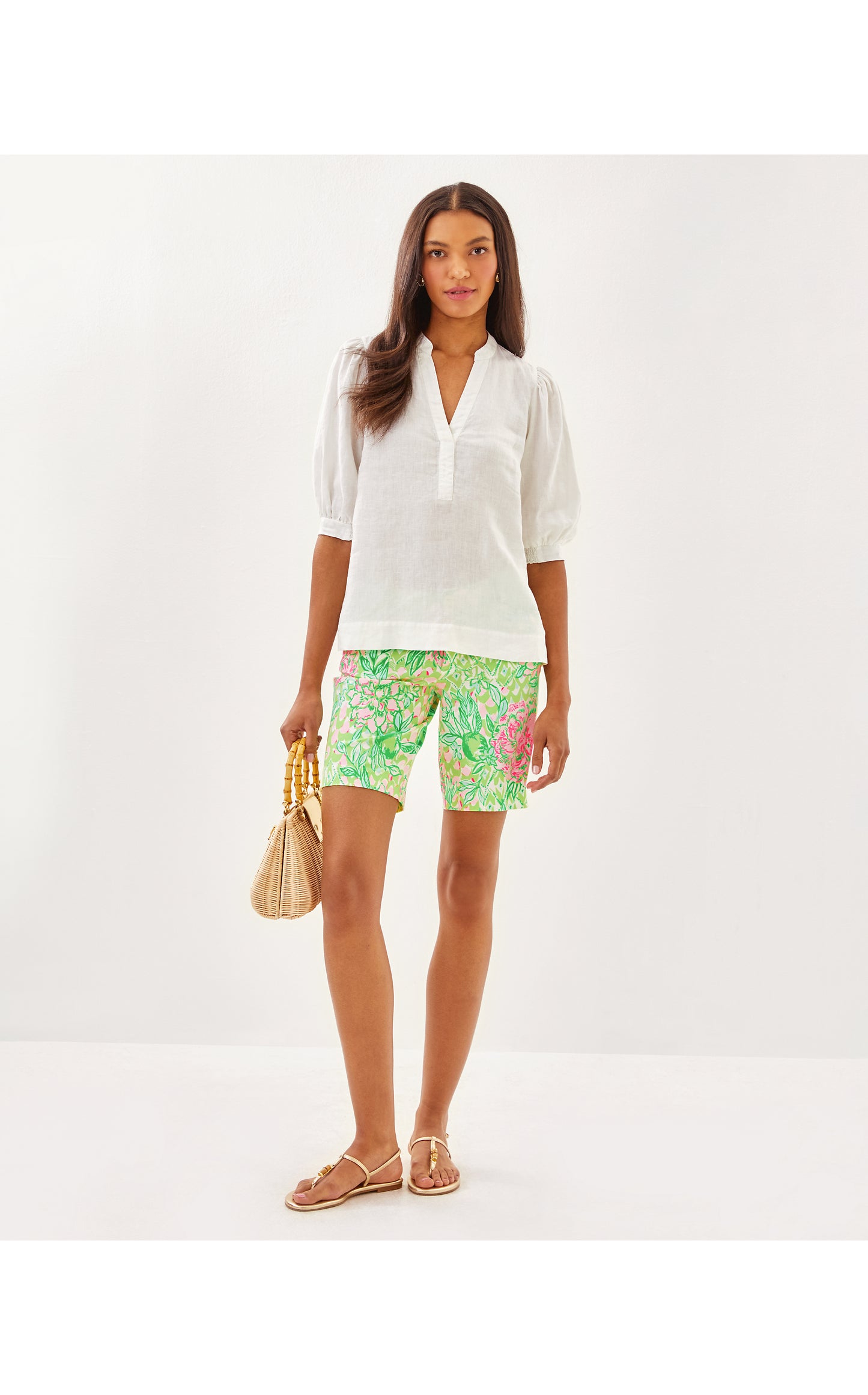 Natia Mid-Rise Knit Short Lime Feeling Good