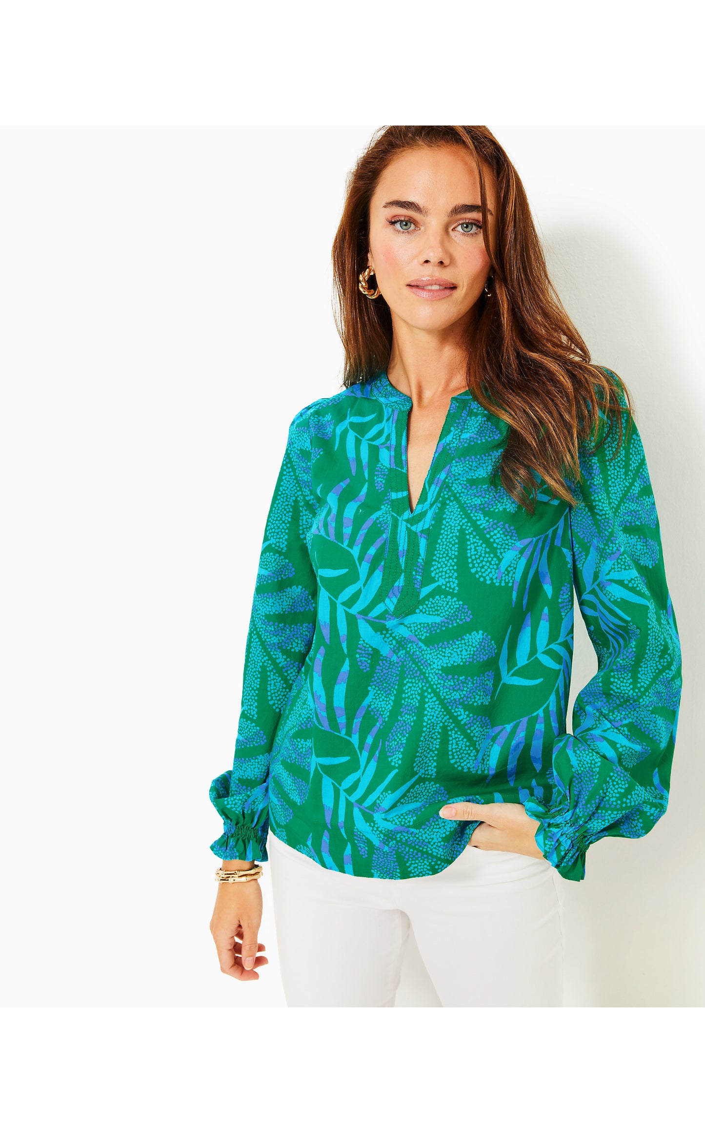 Coulter Long Sleeve Cotton Top It's a Jungle Out There