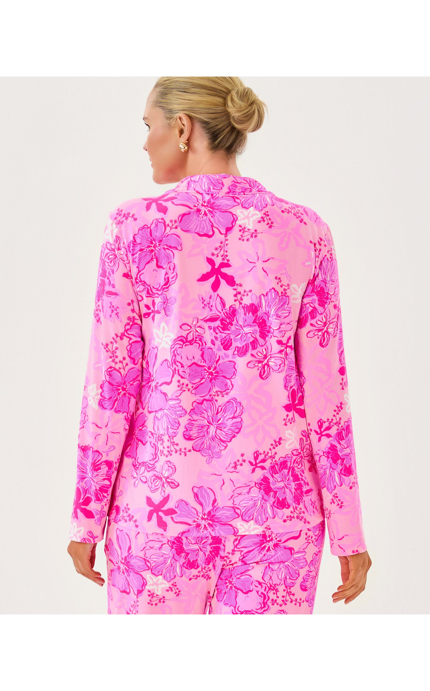 PJ Knit Long Sleeve Button Up Top Supporting Squad