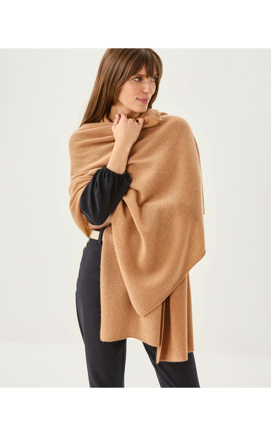 Lanelle Cashmere Wrap Heathered Rattan