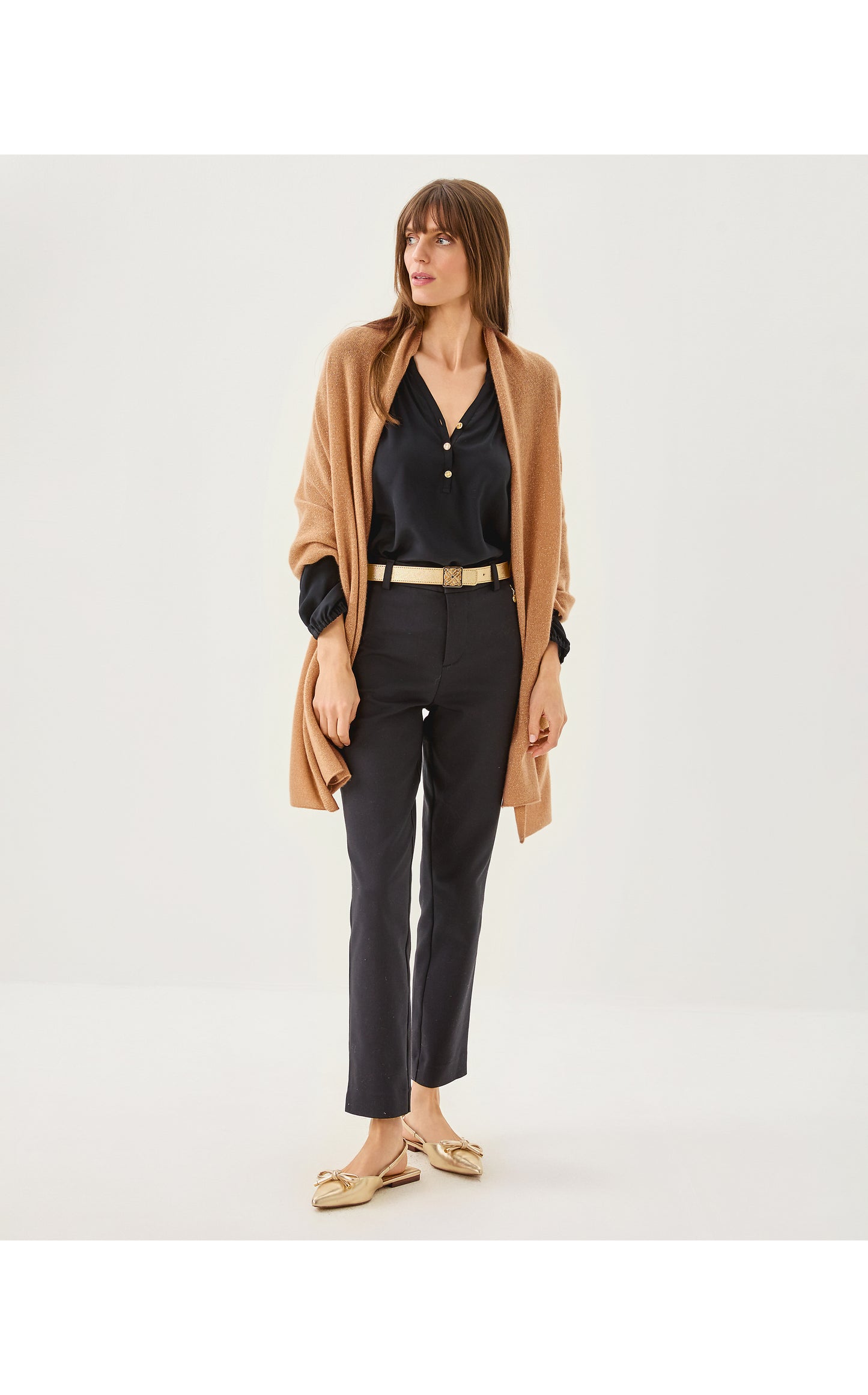 Lanelle Cashmere Wrap Heathered Rattan