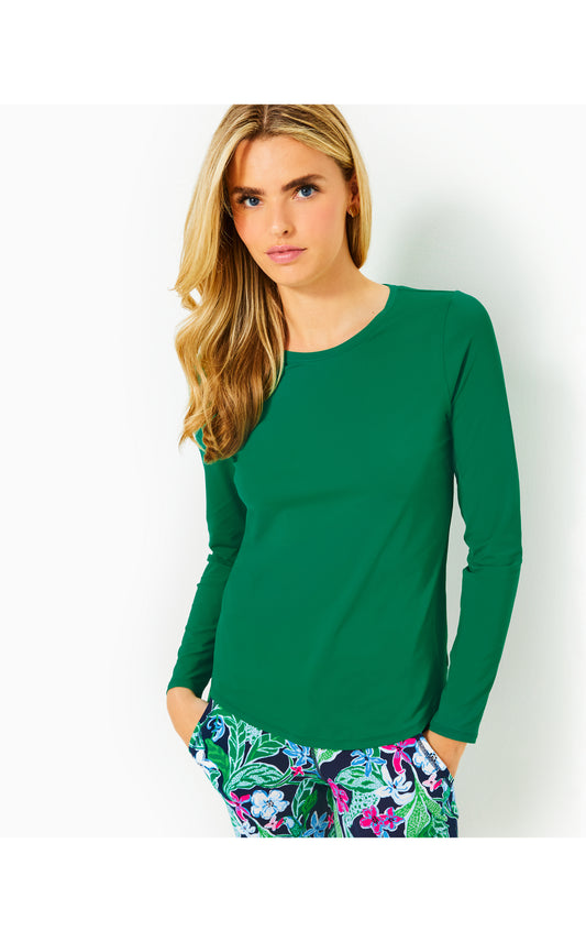 Westley Long Sleeve Active Tee UPF 50+ Fiddle Leaf Green