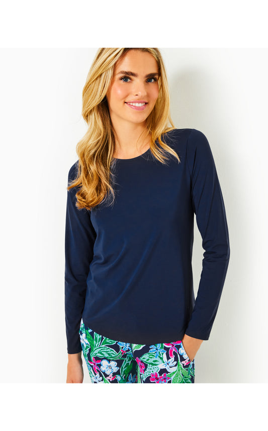 Westley Long Sleeve Active Tee UPF 50+ Low Tide Navy