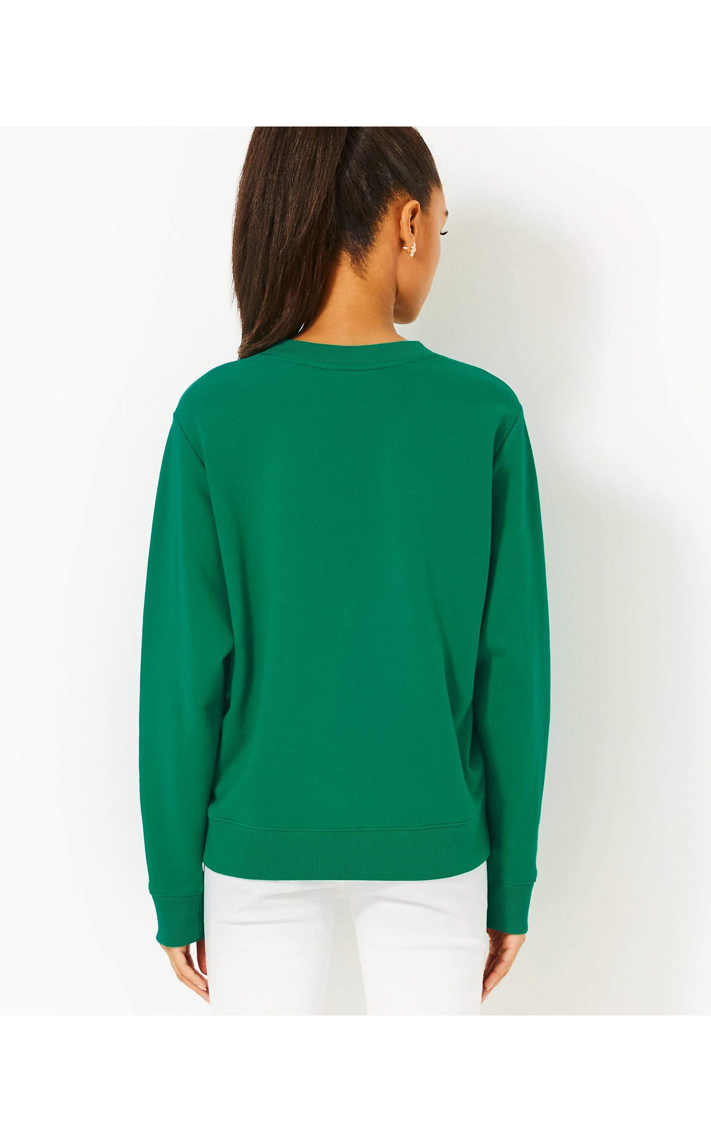 Ballad Long Sleeve Sweatshirt Fiddle Leaf Green Bow