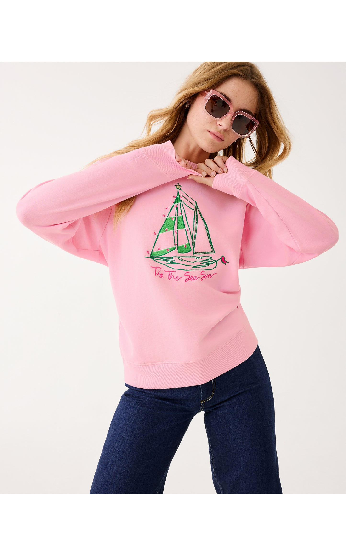 Ballad Long Sleeve Sweatshirt Holiday Party Boat