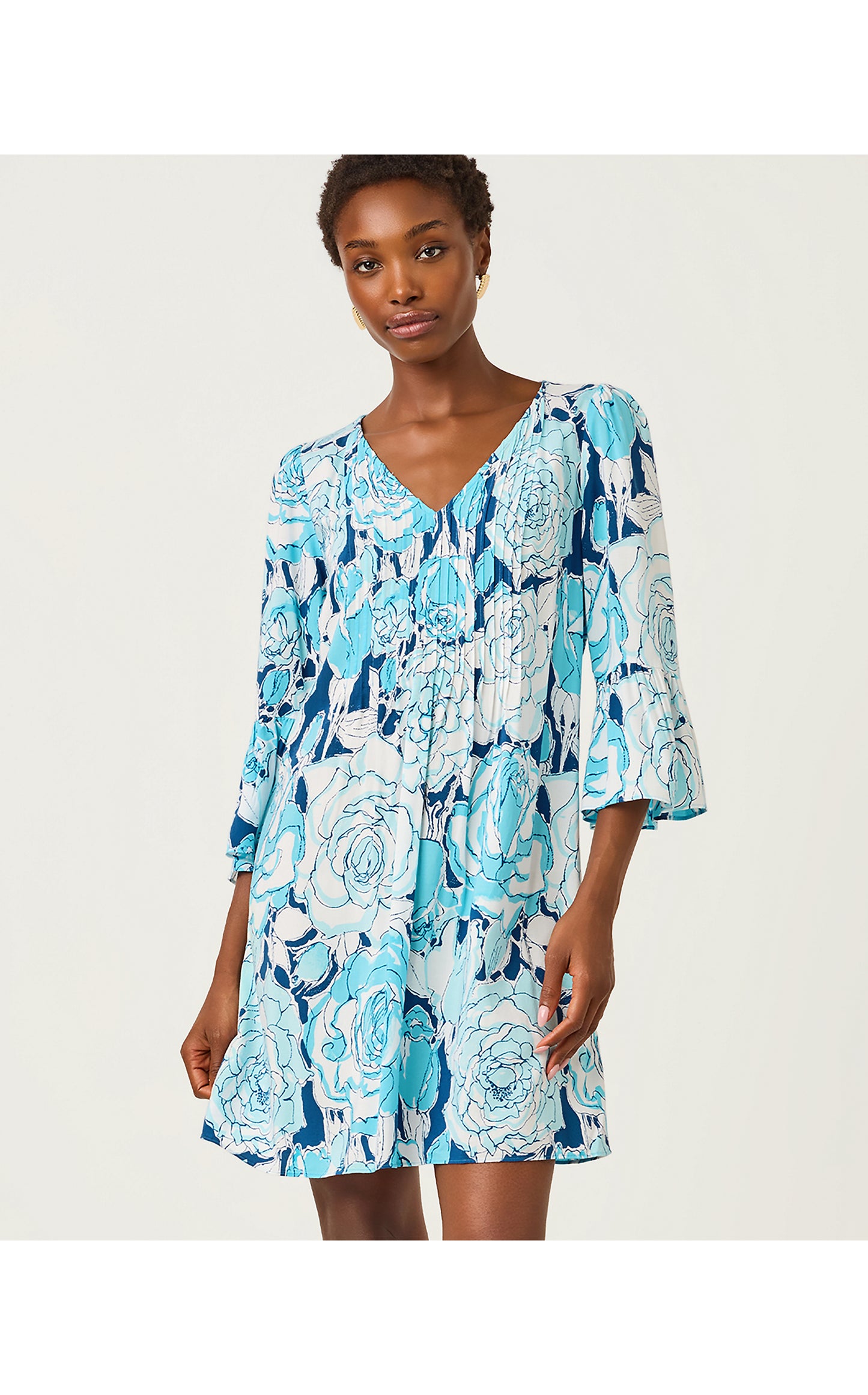 Danika 3/4 Sleeve Tunic Dress Rosanna