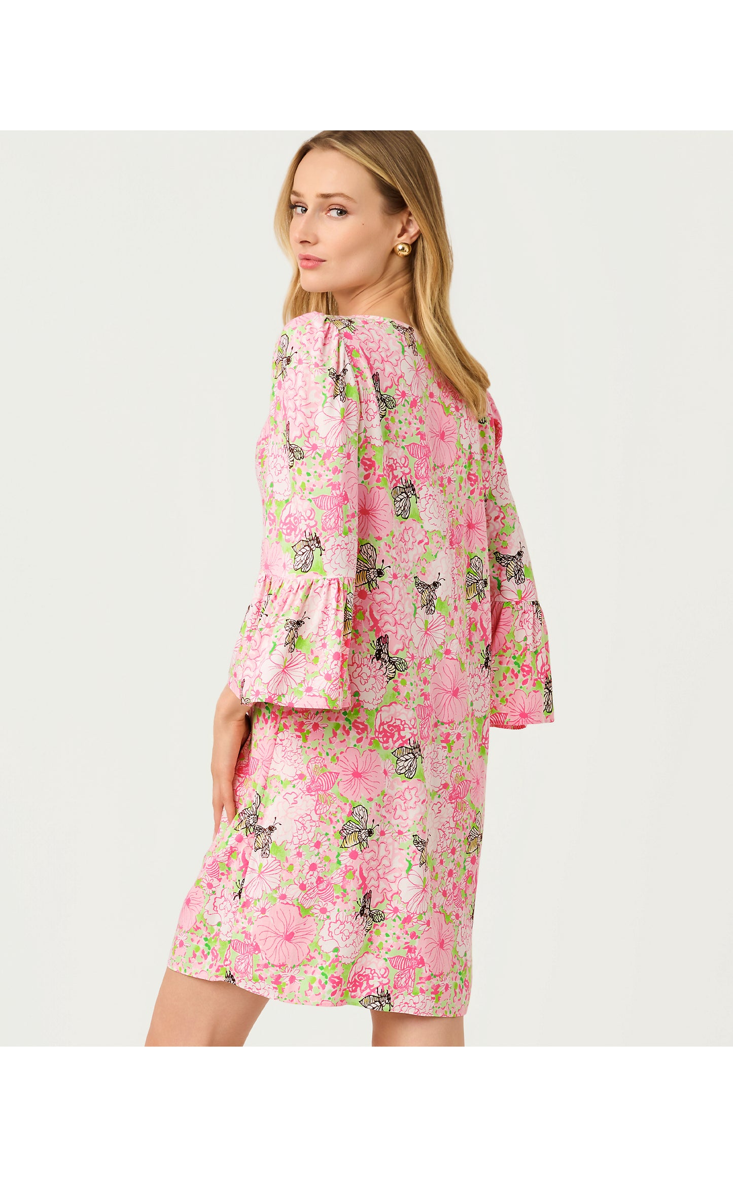 Danika 3/4 Sleeve Tunic Dress Bees Knees