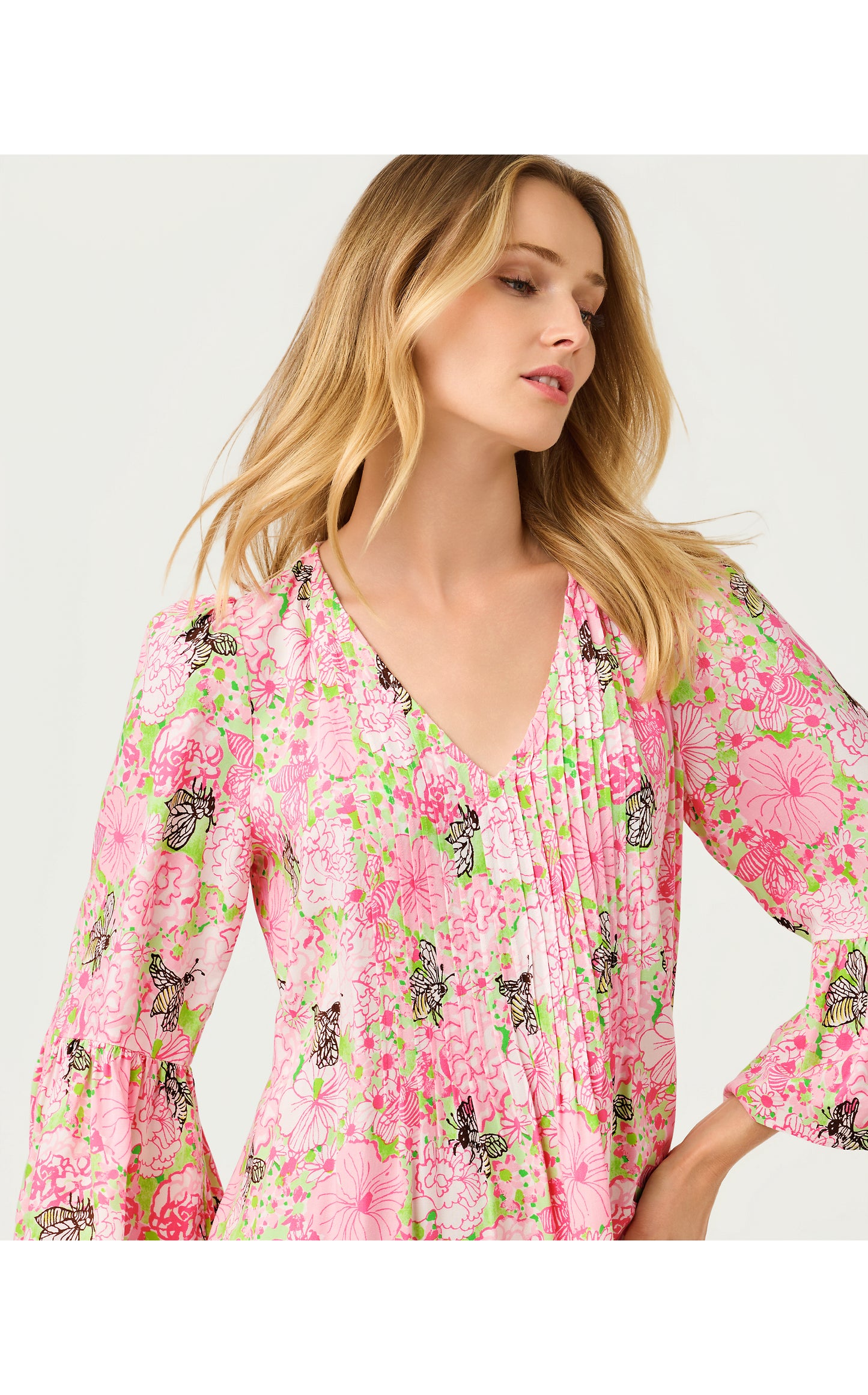 Danika 3/4 Sleeve Tunic Dress Bees Knees