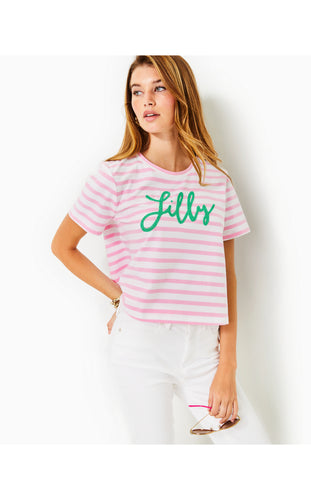 Keenan Knit Top Conch Shell Pink Striped