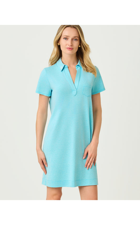 Dune UPF 50+ Short Sleeve Dress Heathered Capri Blue
