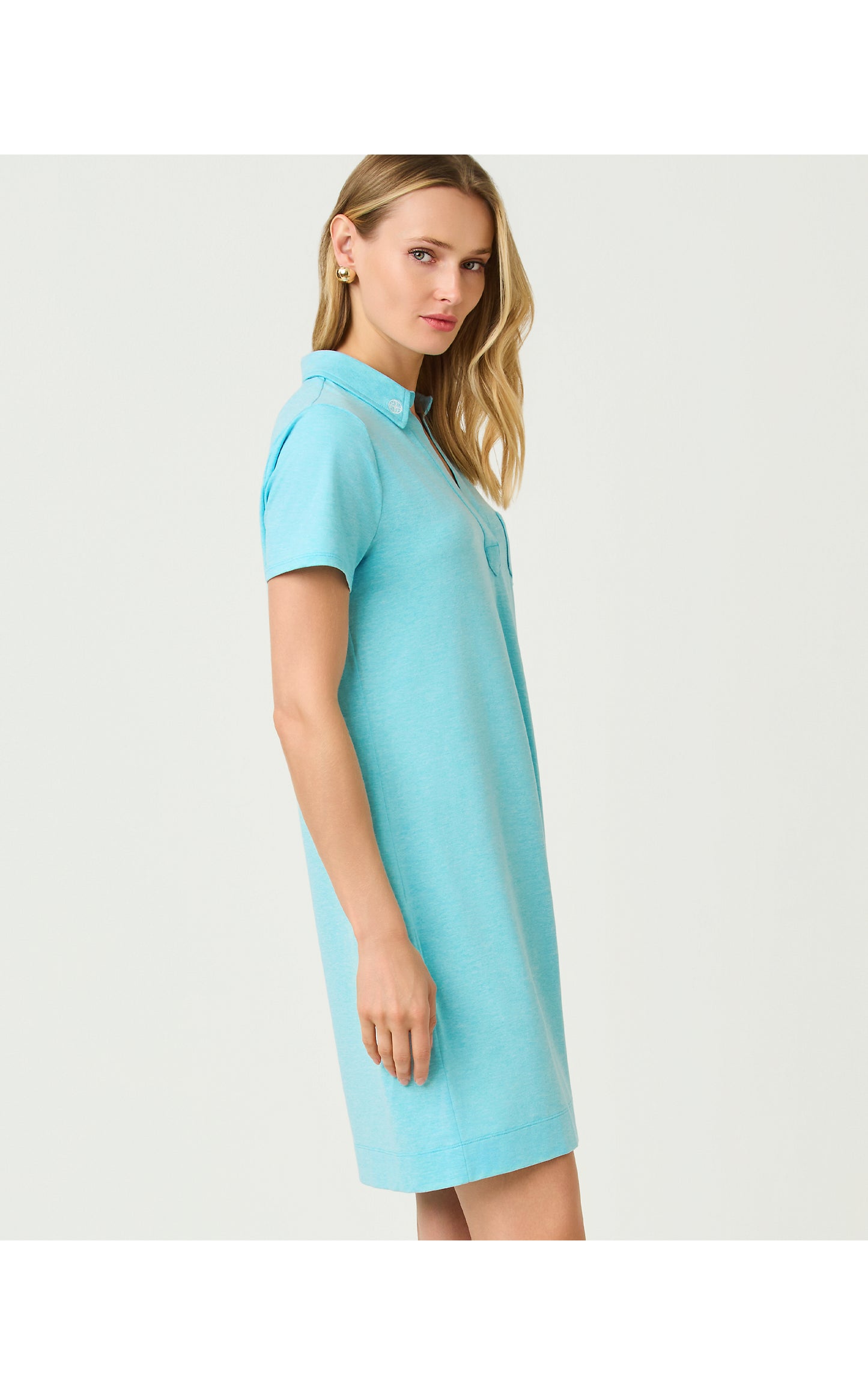 Dune UPF 50+ Short Sleeve Dress Heathered Capri Blue