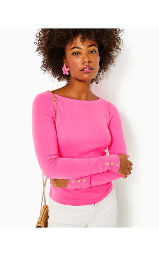 Jadah Knit Top Roxie Pink