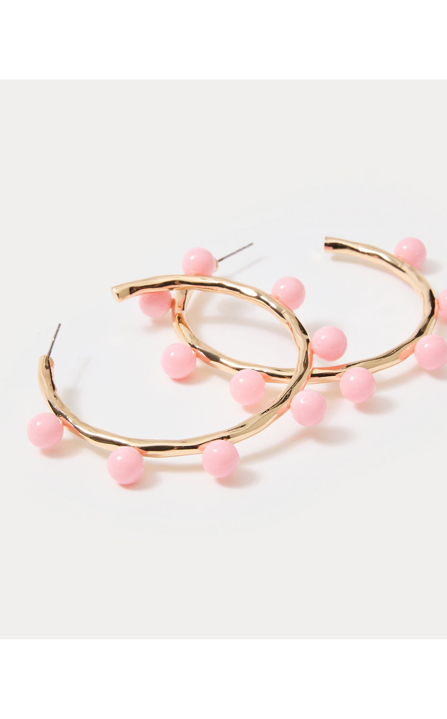Wave N Sea Hoop Earrings Conch Shell Pink