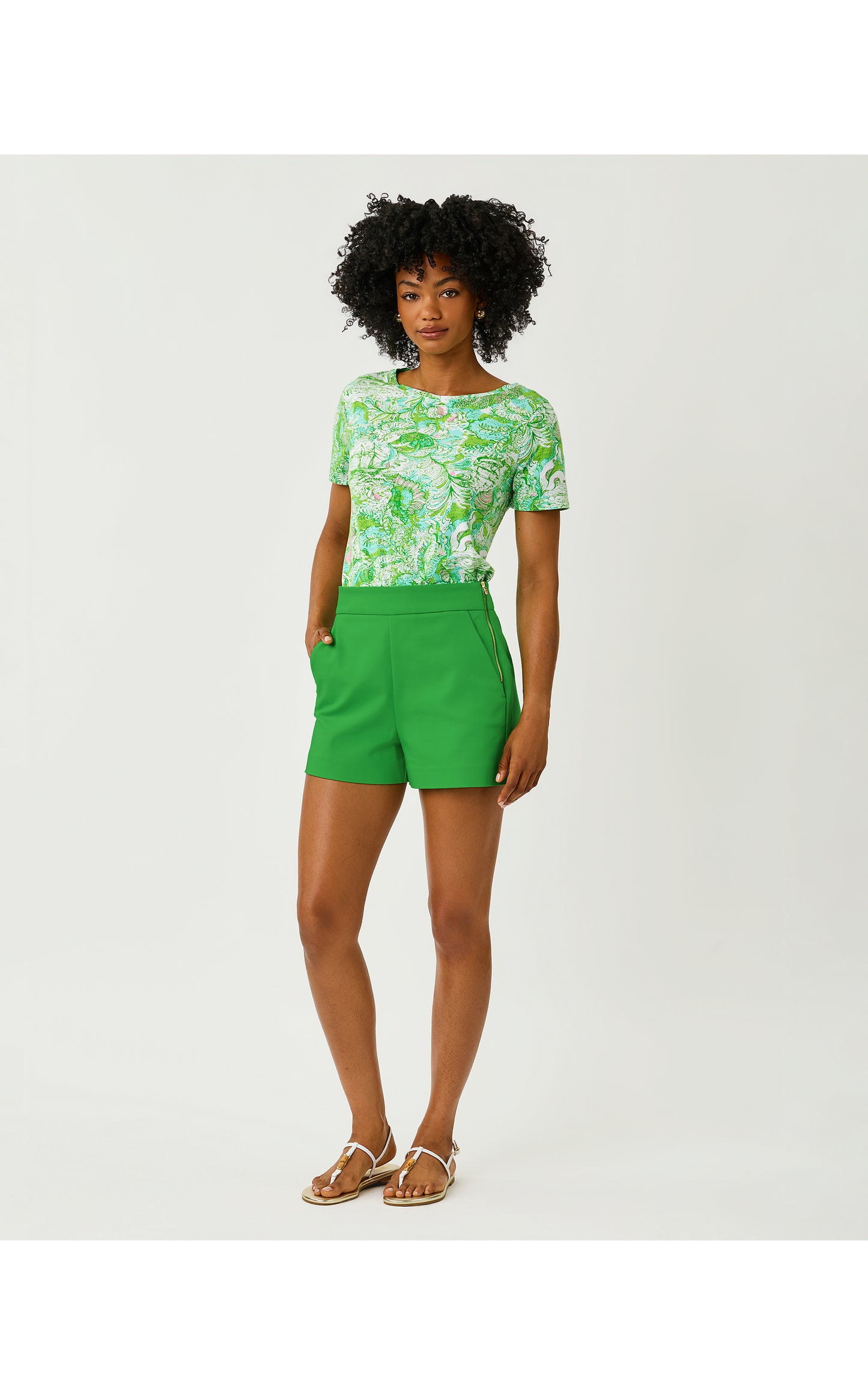 Sarissa Stretch Short Terrace Green